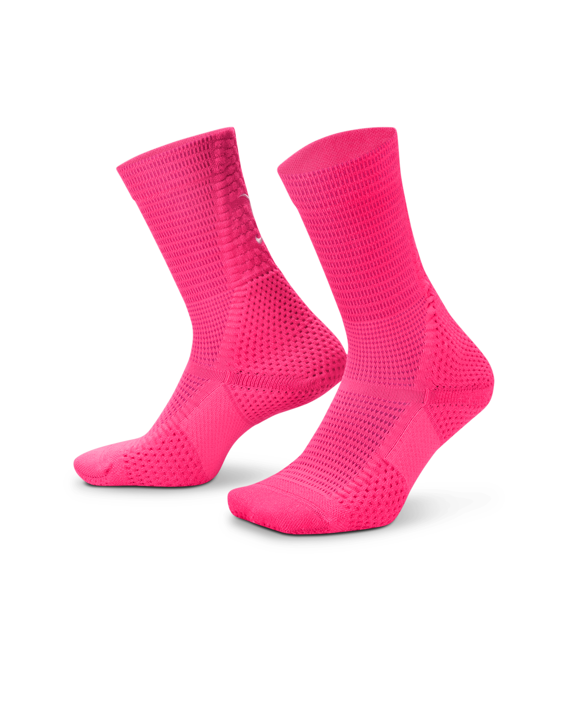 Nike Unicorn "Kay Yow" Dri-FIT ADV Cushioned Crew Socks (1 Pair) - Hyper Pink/Pinksicle/Bold Berry/Metallic Silver
