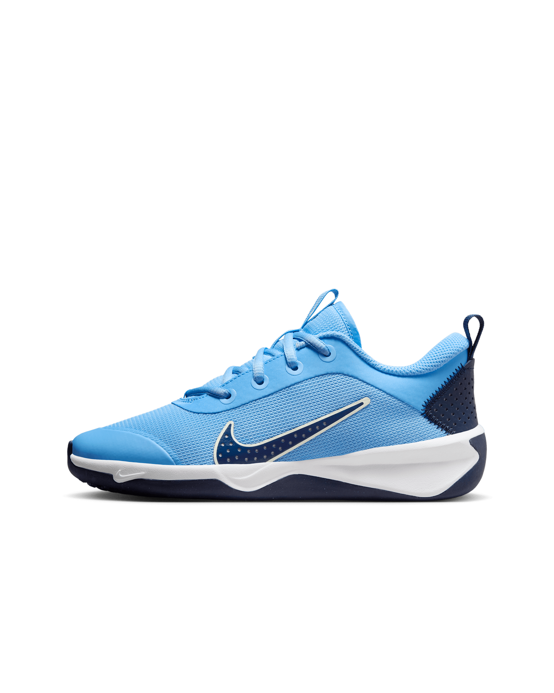 Nike Omni Multi-Court Older Kids' Indoor Court Shoes - Cobalt Pulse/Volt Tint/White/Midnight Navy
