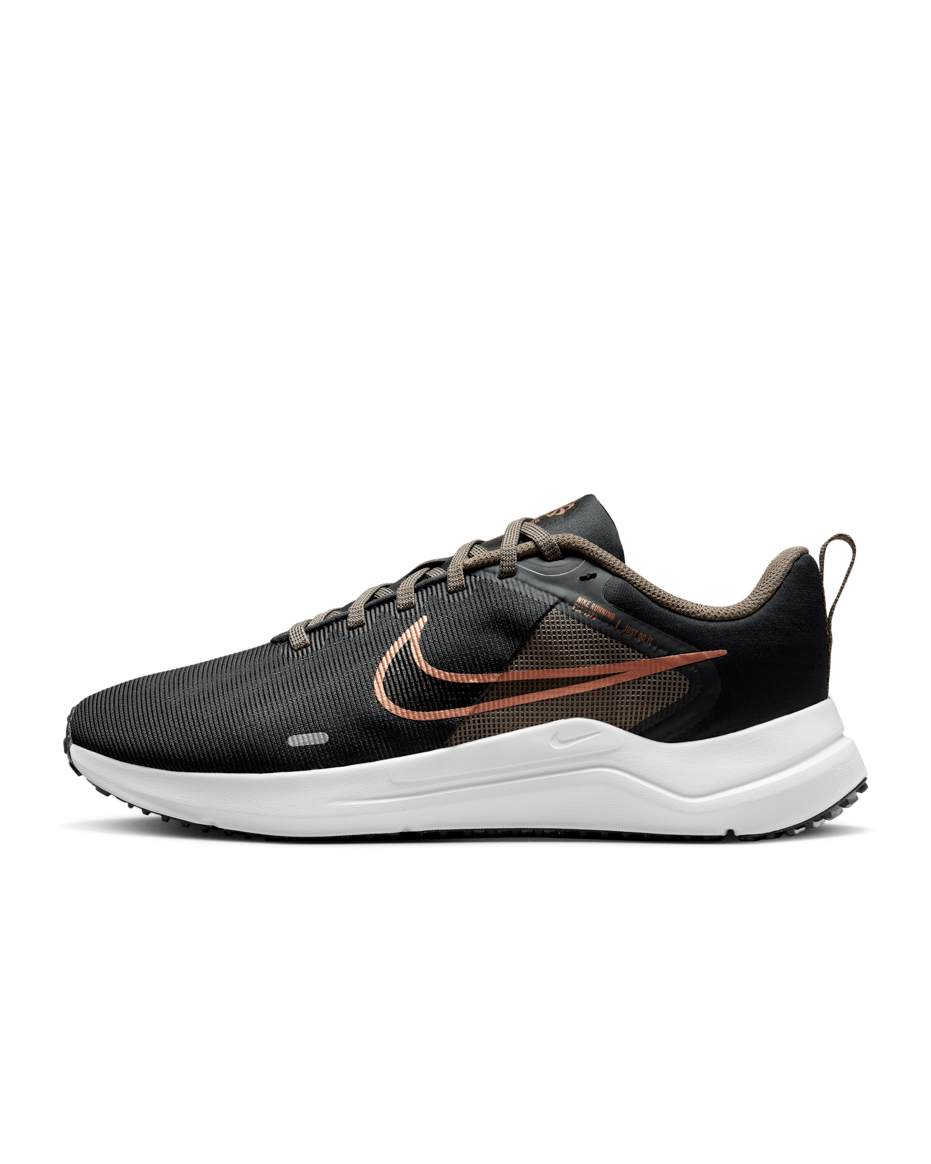 ナイキ ダウンシフター 12 ウィメンズ ロード ランニングシューズ - ダークスモークグレー/オリーブグレー/メタリックコッパー/メタリックシルバー