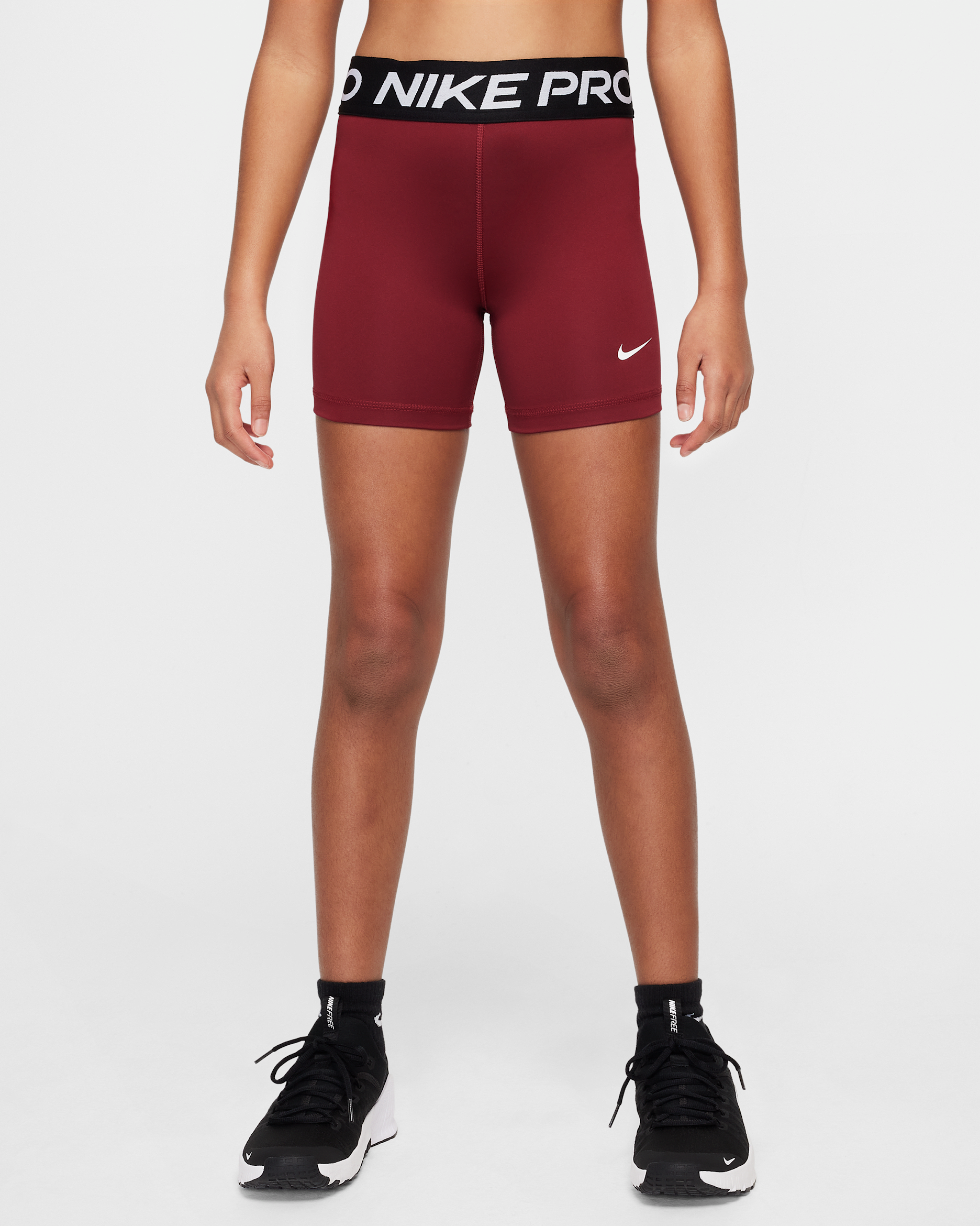 Nike Pro Girls' Shorts - Team Red/Black/White