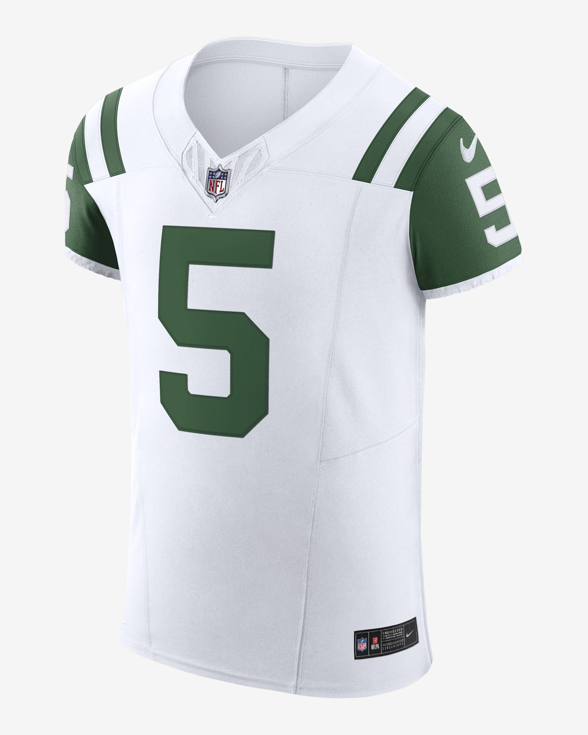 Jersey de fútbol americano Nike Dri-FIT de la NFL Elite para hombre Garrett Wilson New York Jets - Blanco