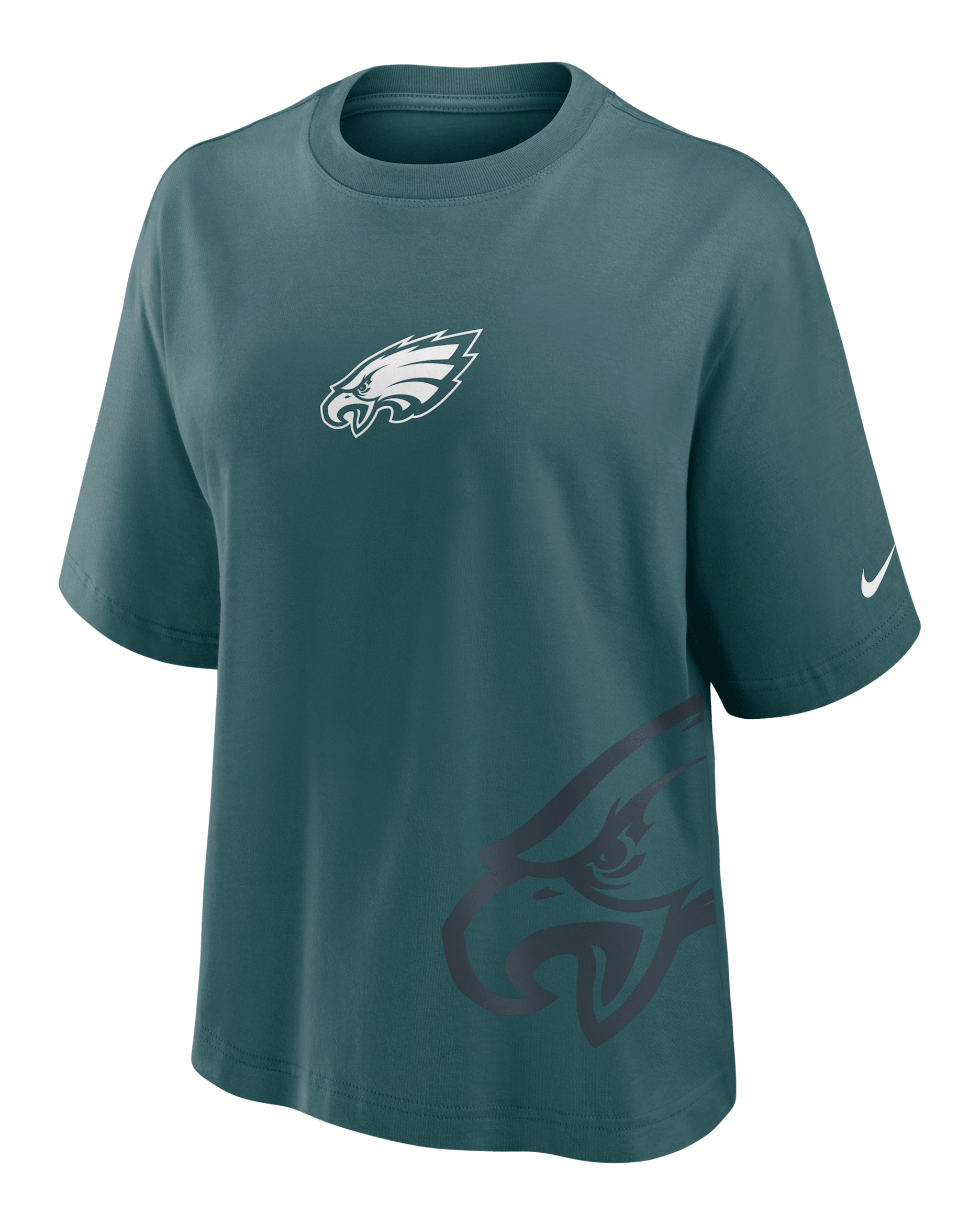 Playera Nike de la NFL para mujer Philadelphia Eagles Boxy - Azul verdoso deportivo