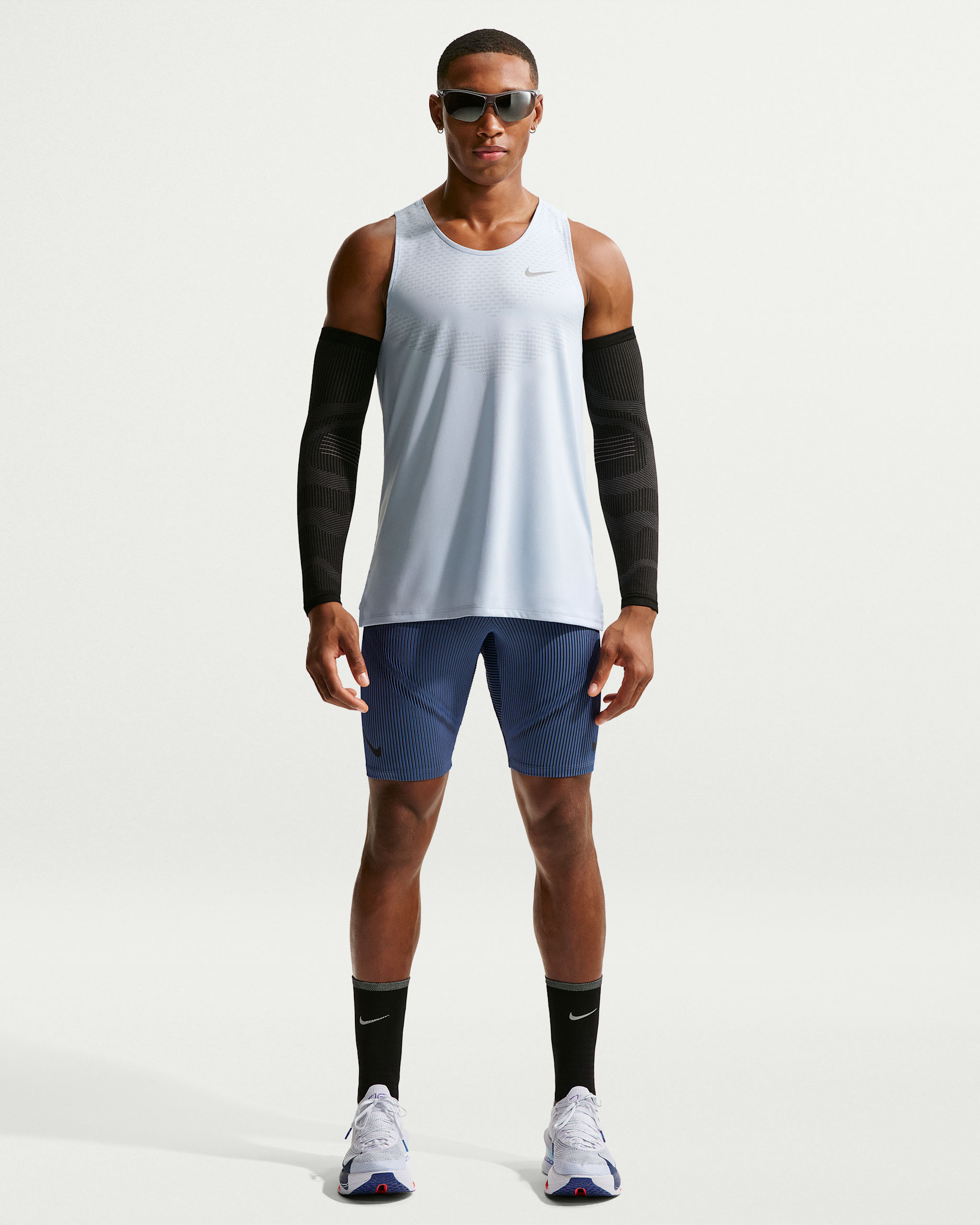 Halvlånga löpartights Nike AeroSwift Dri-FIT ADV för män - Game Royal/Diffused Blue/Obsidian/Svart