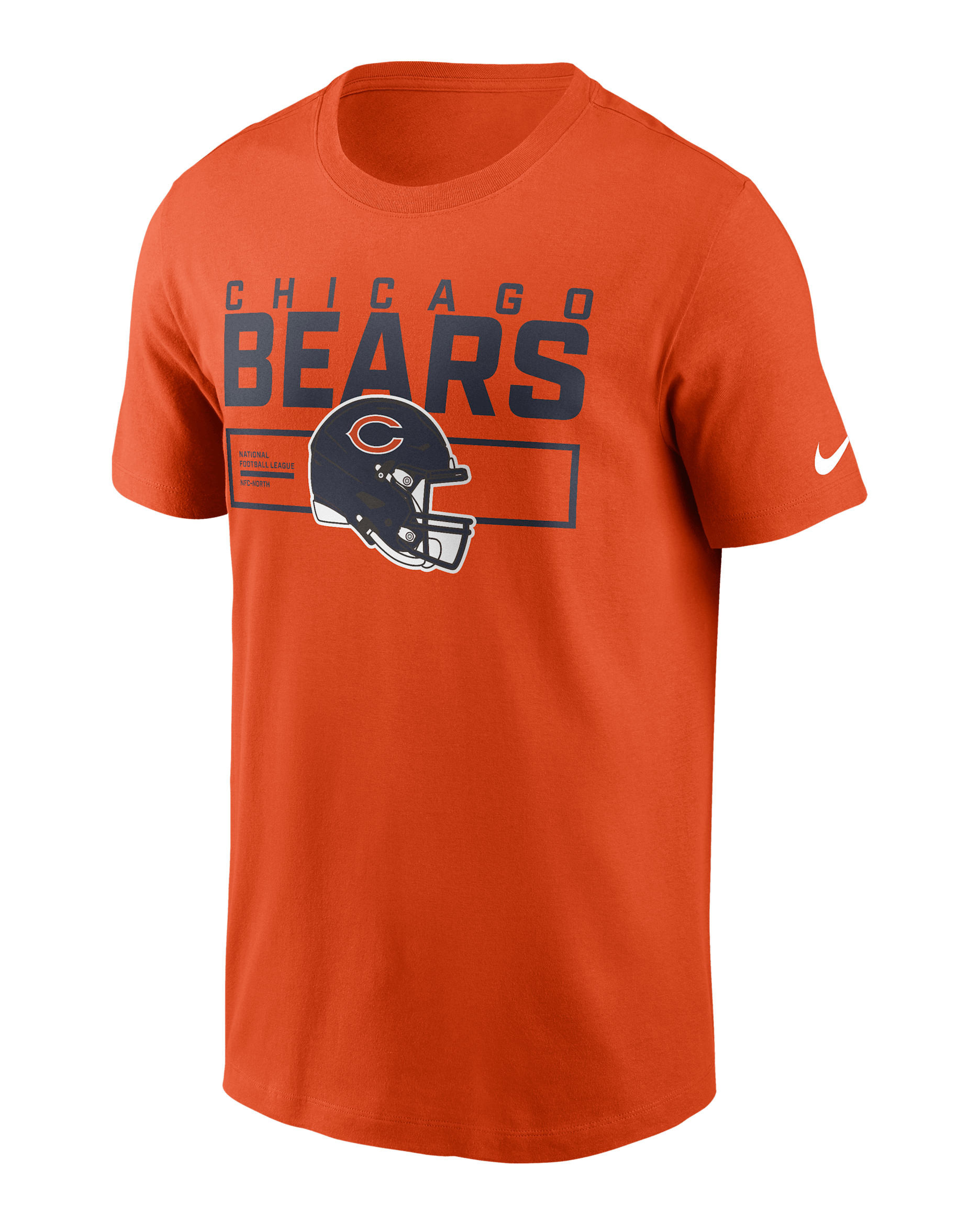 Chicago Bears Helmet Essential Men's Nike NFL T-Shirt - Orange