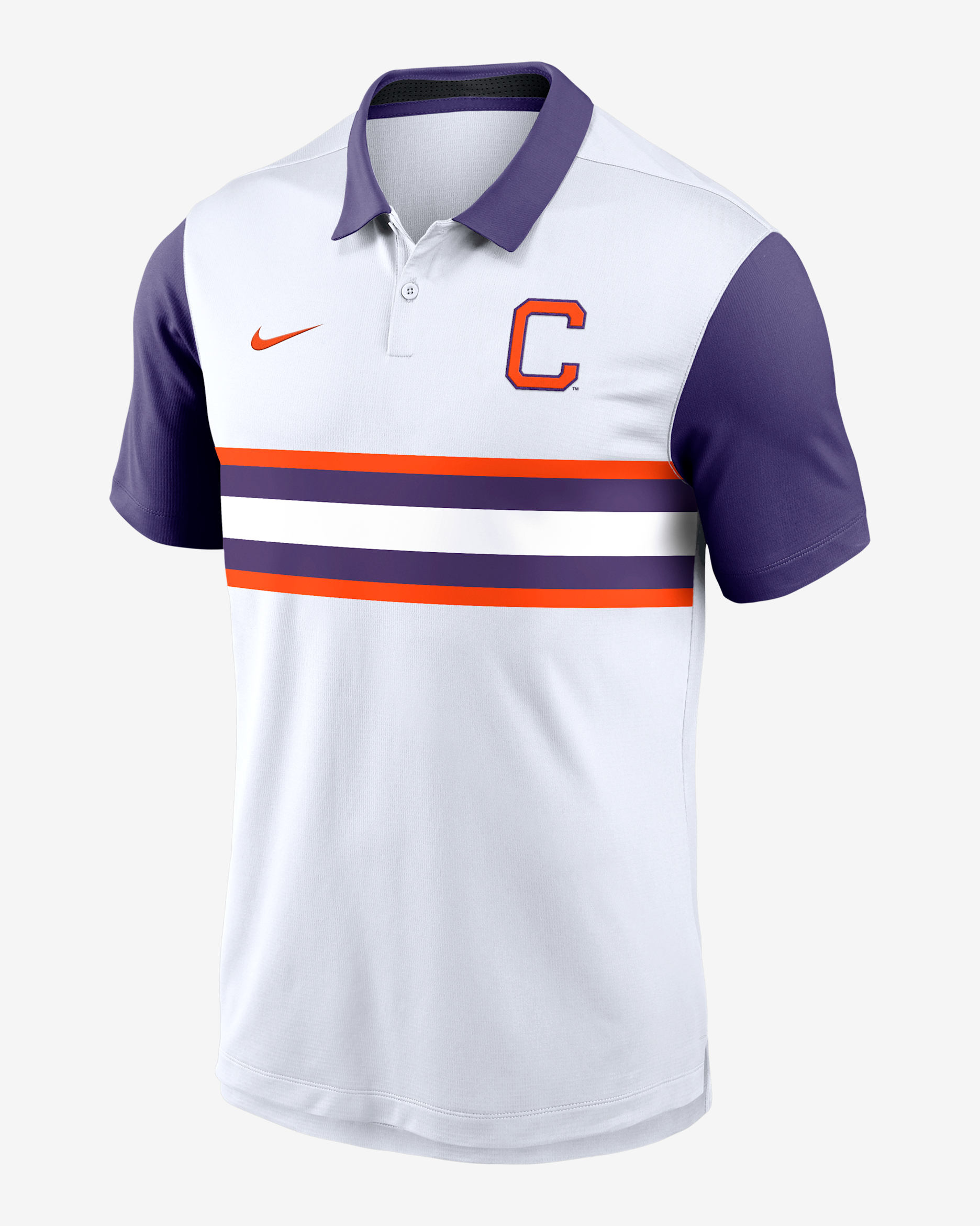 Clemson Athletic Prep Vapor Alt Logo Men's Nike Dri-FIT College Polo - White