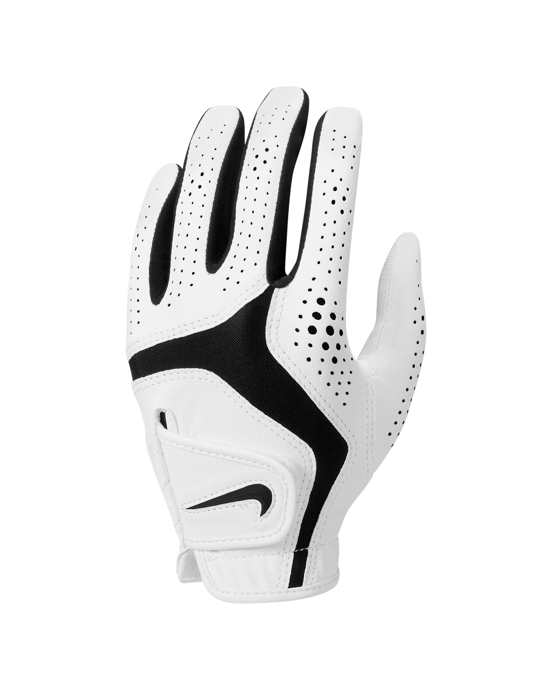 Nike Dura Feel 10 Kids' Golf Glove (Left Hand) - Pearl White/Black