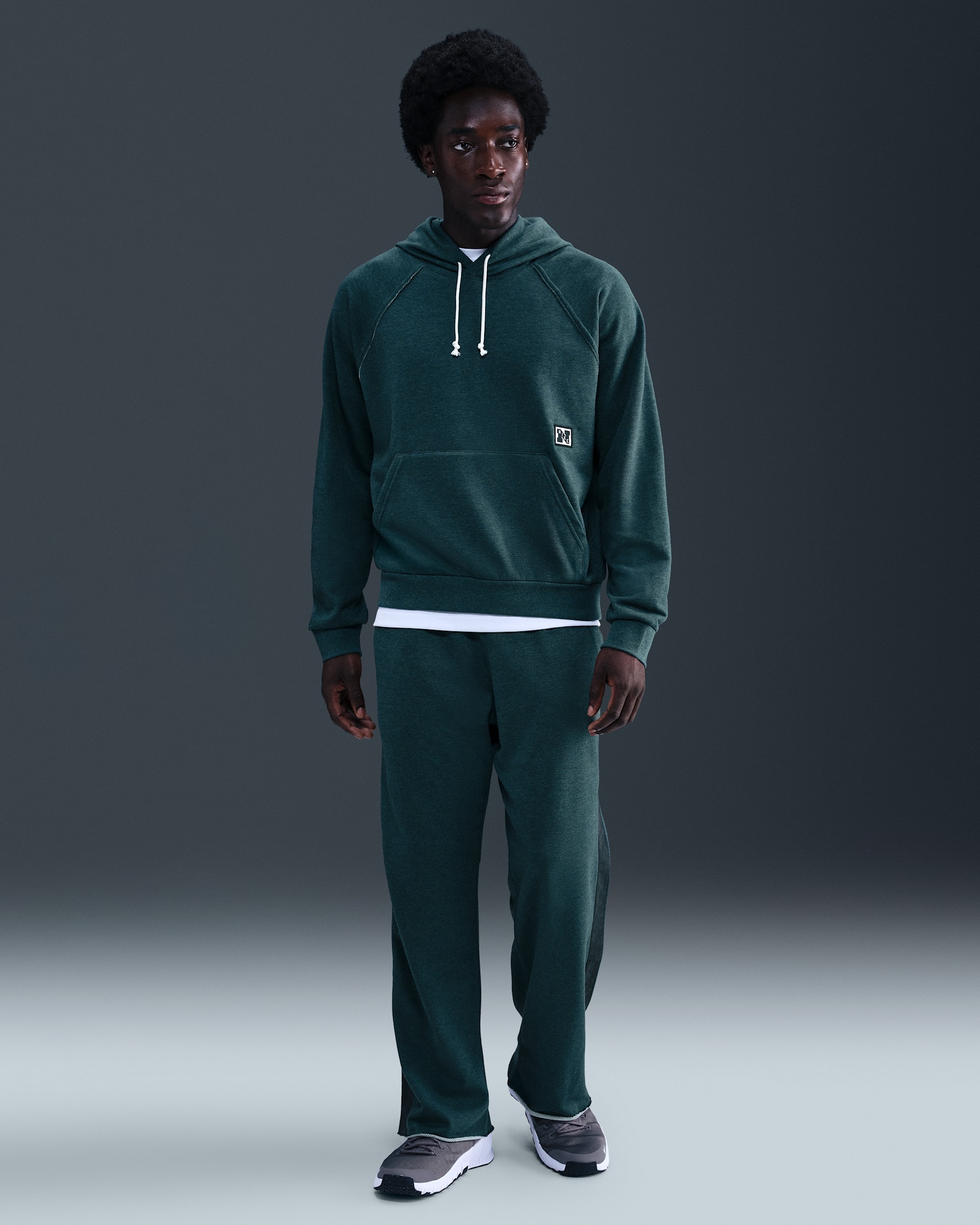 Ανδρικό φλις παντελόνι προπόνησης Dri-FIT Nike Gym Heritage - Seaweed/Heather/Pale Ivory/Seaweed