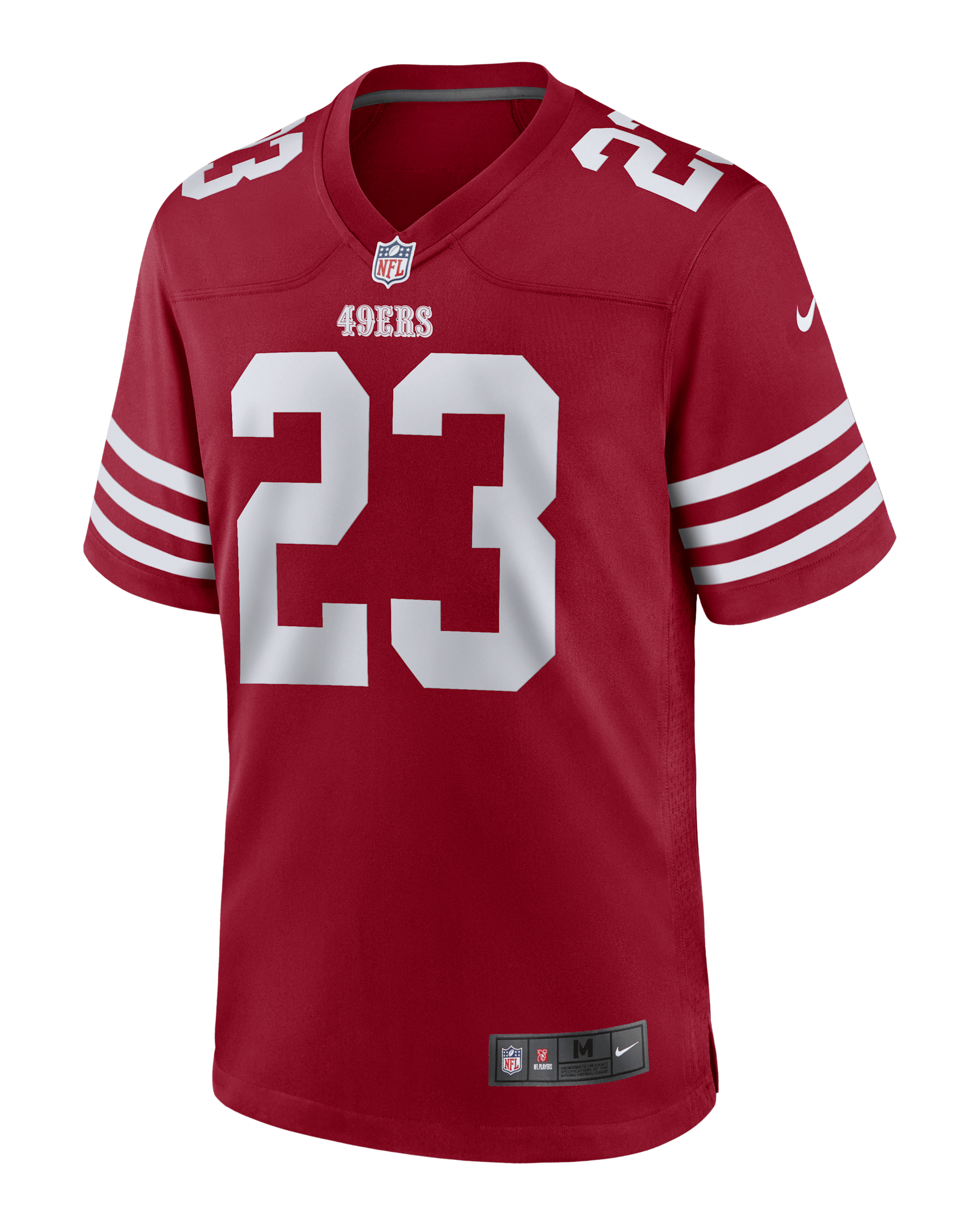 NFL San Francisco 49ers (Christian McCaffrey) Men's Game Football Jersey - Game Red
