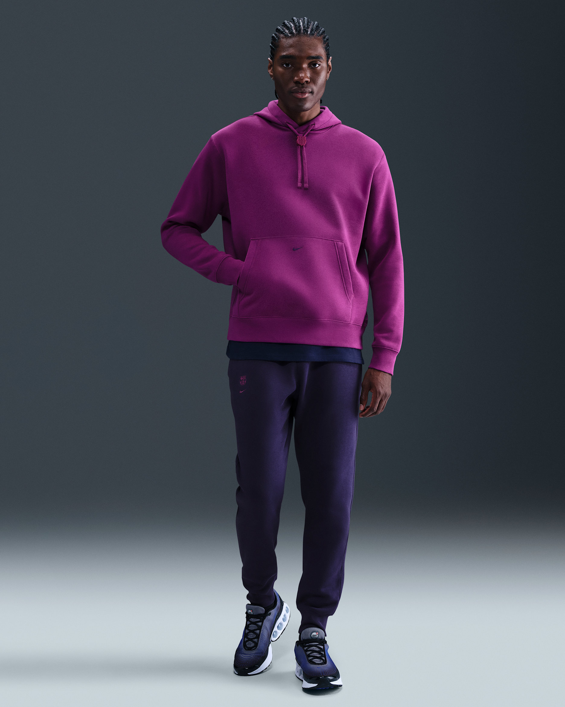 FC Barcelona Club Men's Nike Soccer Joggers - Imperial Purple/Bright Grape