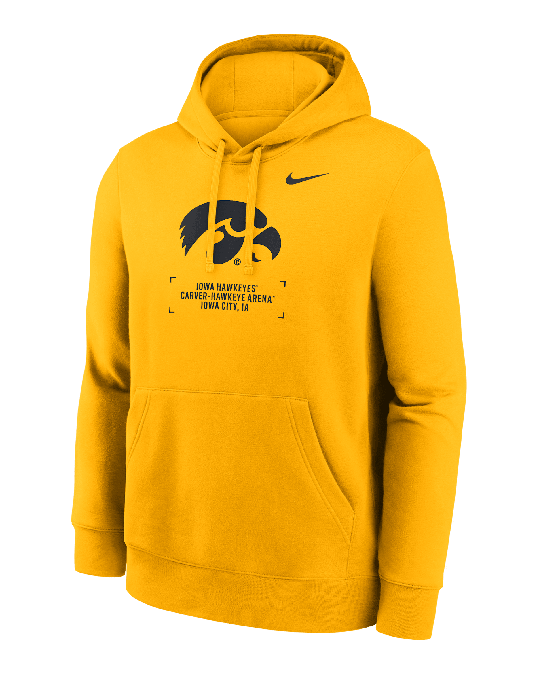 Iowa Club Basketball 2-Hit Men's Nike College Pullover Hoodie - Gold