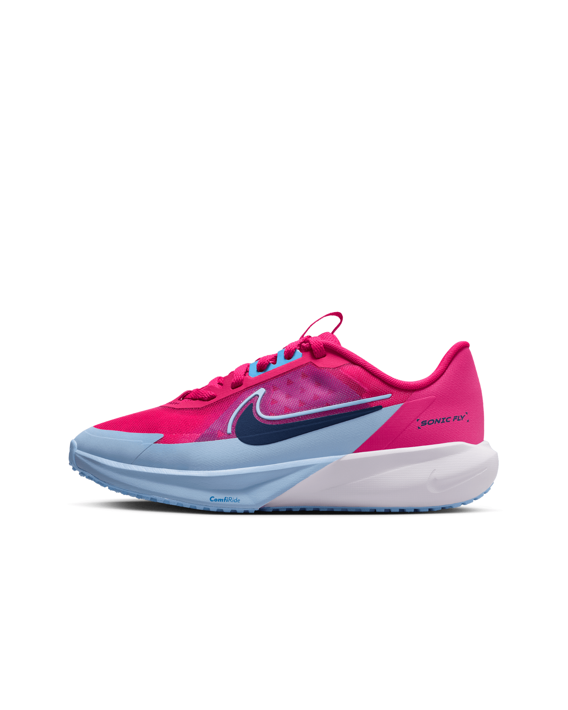 Nike Sonic Fly Big Kids' Running Shoes - Rush Pink/University Blue/Aluminum/Blue Void