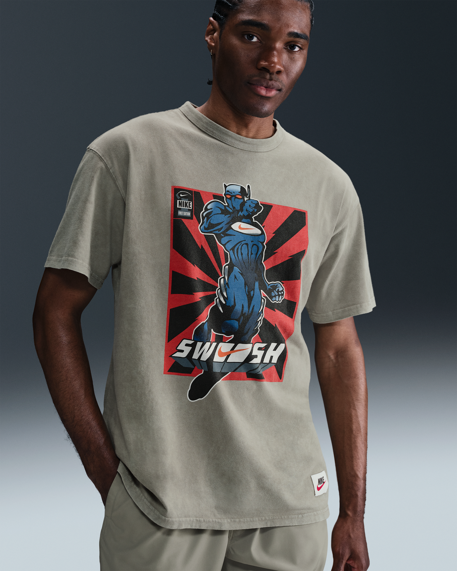 Nike Men's Max90 Fitness T-Shirt - Light Army