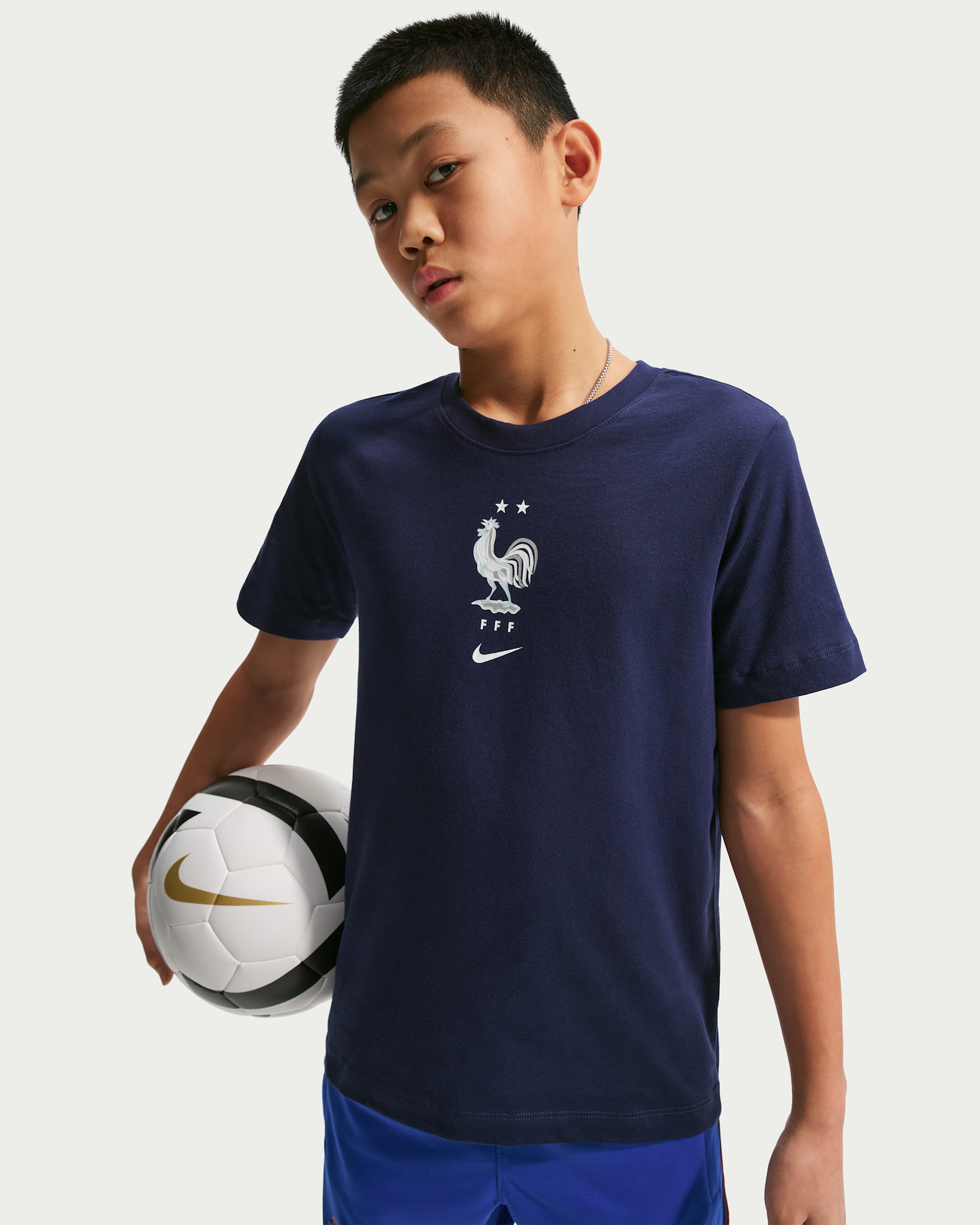 FFF Older Kids' Nike Football T-Shirt - Blackened Blue