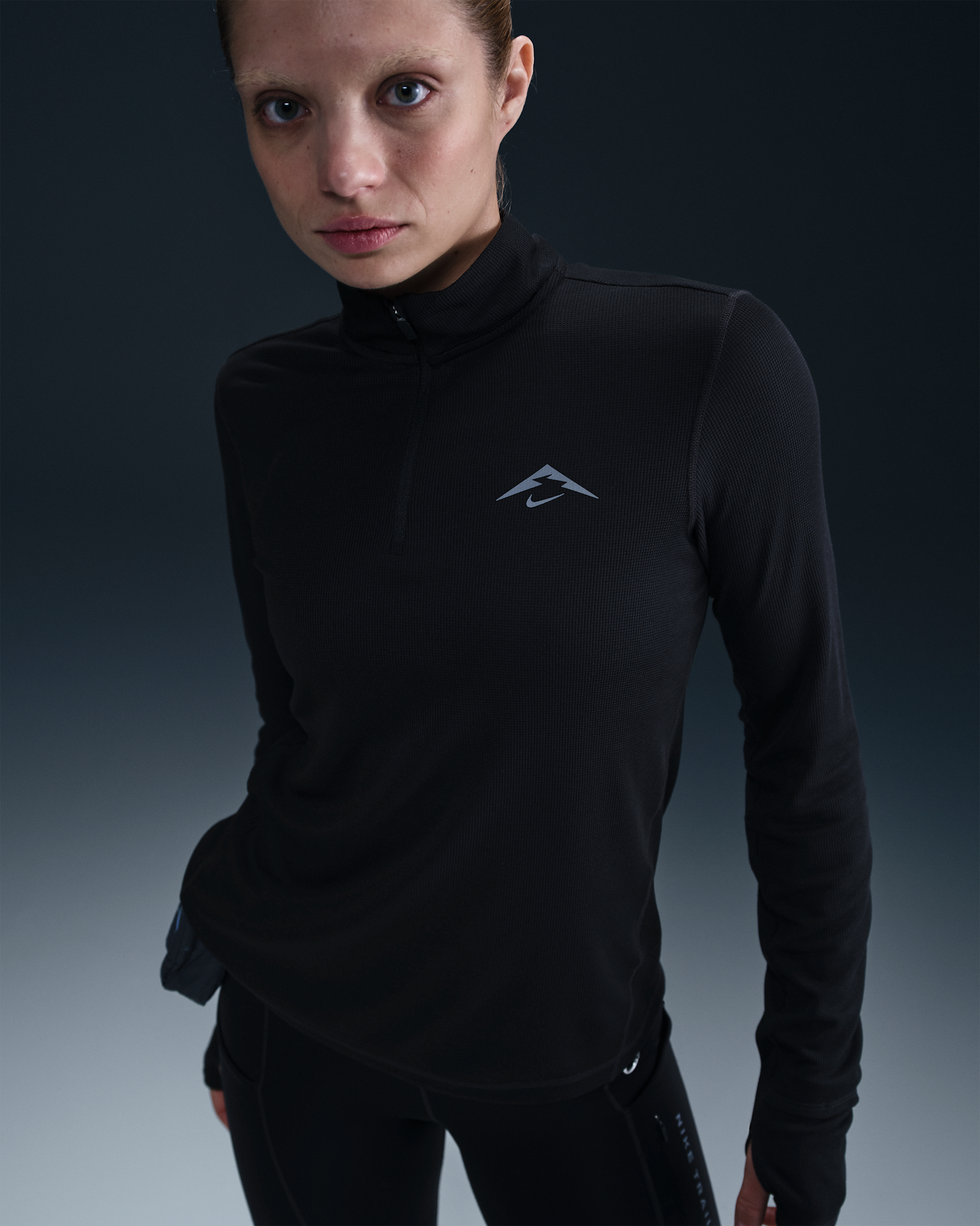 Nike Trail Women's Dri-FIT 1/4-Zip Running Mid-Layer Top - Black/Anthracite/Flat Silver/Black