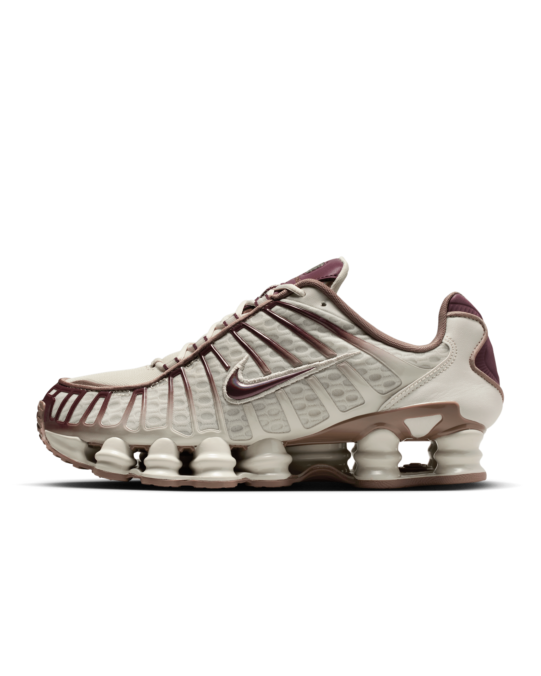 Tenis para mujer Nike Shox TL - Hueso claro/Marrón visón/Burdeos enérgico