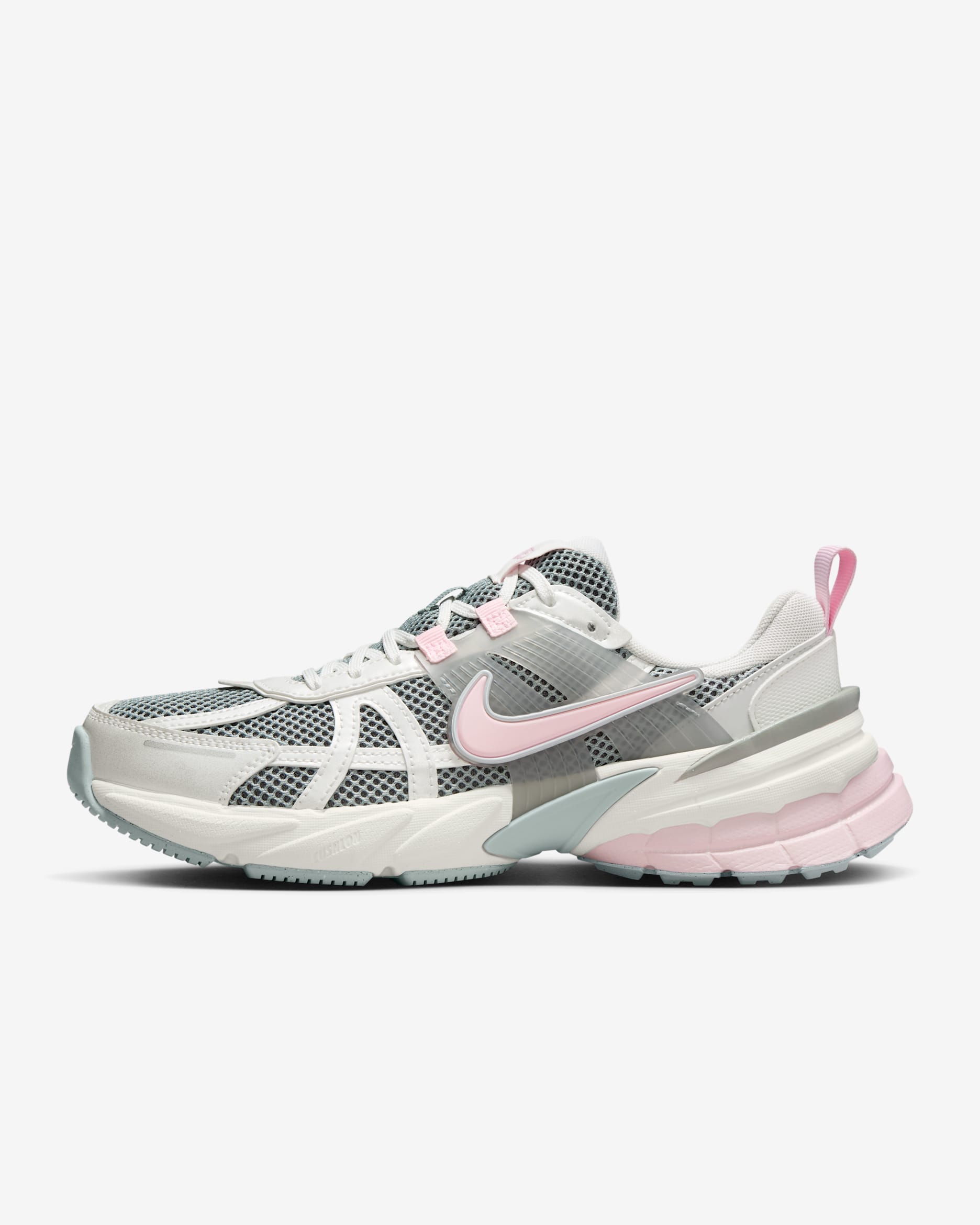 Nike V2K Run Shoes - Light Pumice/Photon Dust/Metallic Summit White/Pink Foam