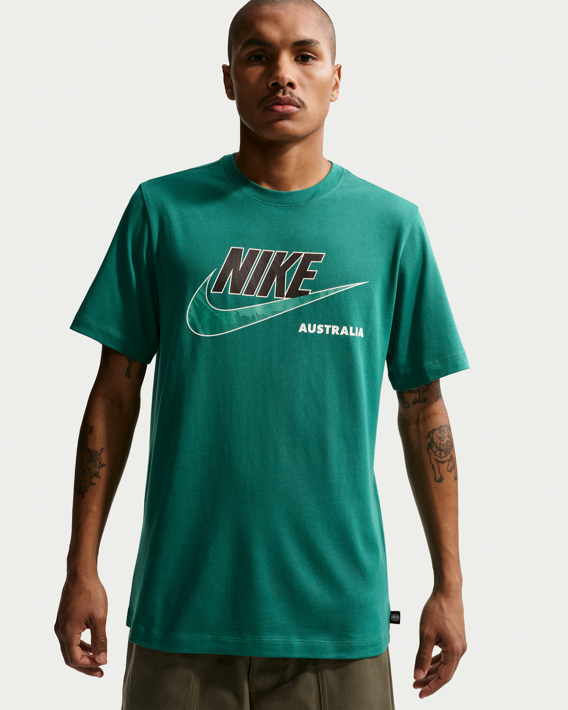 Australia Men's Nike Football T-Shirt - Mystic Green
