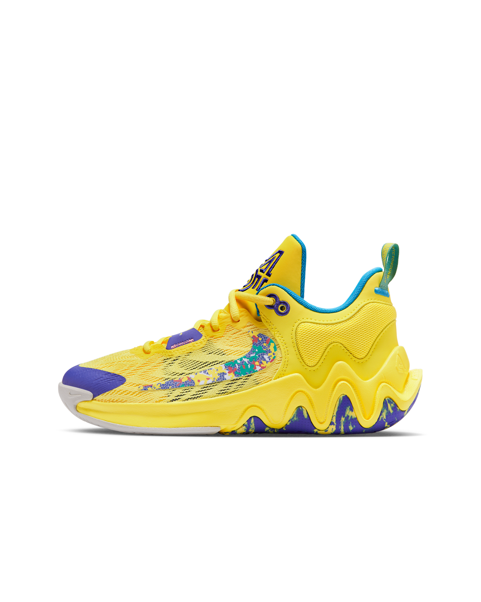 Giannis Immortality 2 Older Kids' Basketball Shoes - Yellow Strike/Laser Blue/Tour Yellow/Multi-Colour