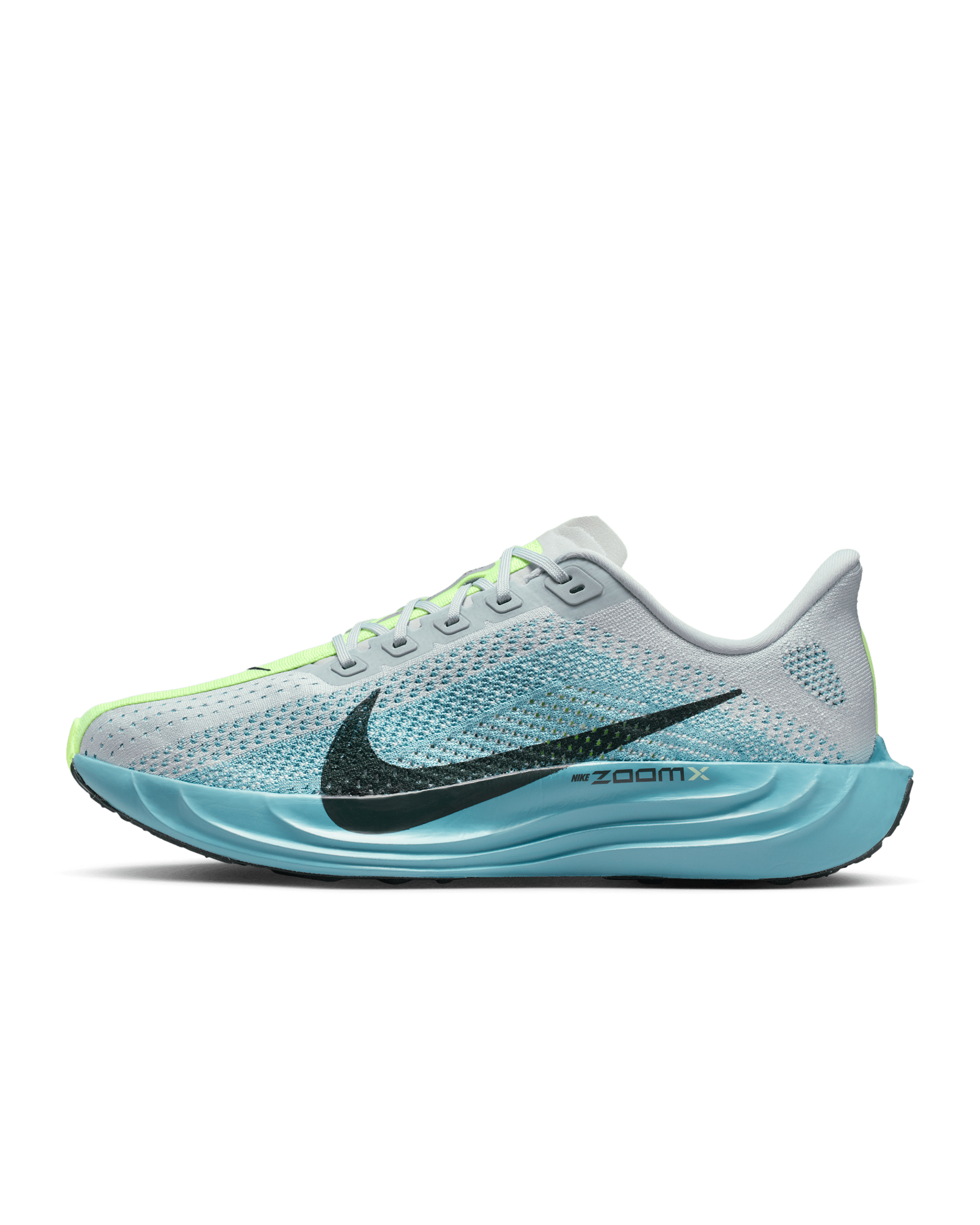 Nike Pegasus Plus Men's Road Running Shoes - Pure Platinum/Denim Turquoise/Barely Volt/Seaweed