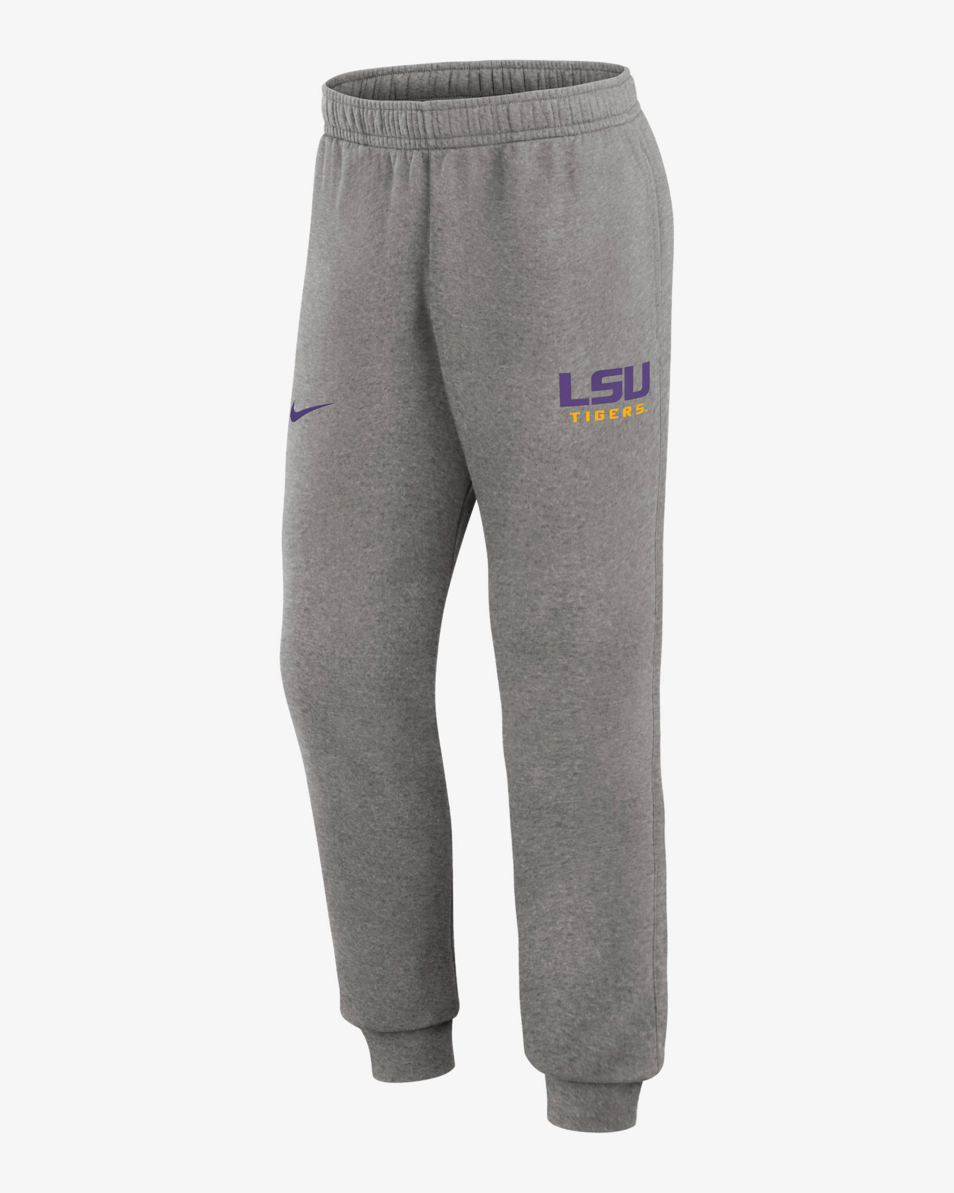 LSU Tigers Primetime Club Men's Nike College Joggers - Grey Heather