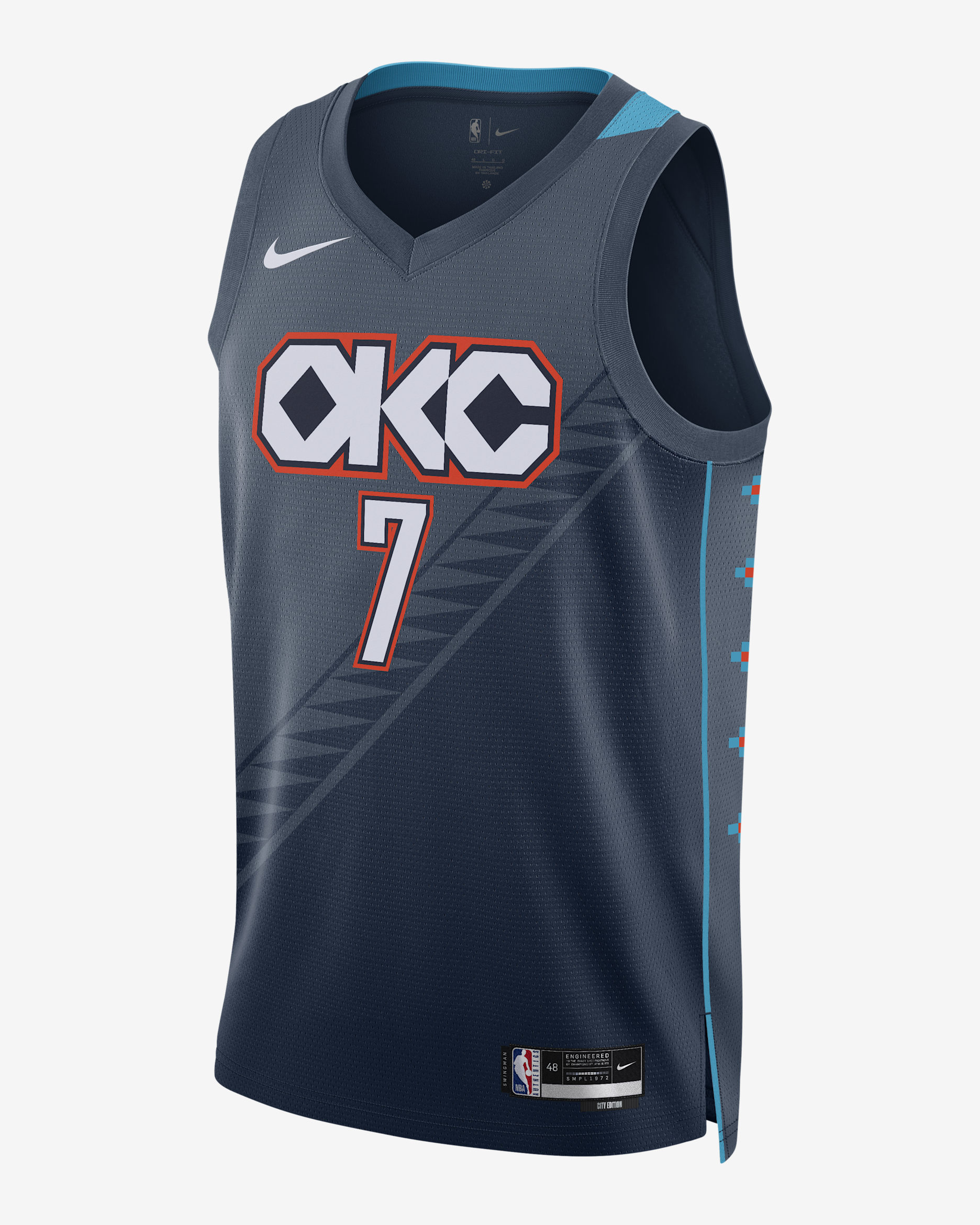 Chet Holmgren Oklahoma City Thunder City Edition Men's Nike NBA Swingman Jersey - Thunder Blue