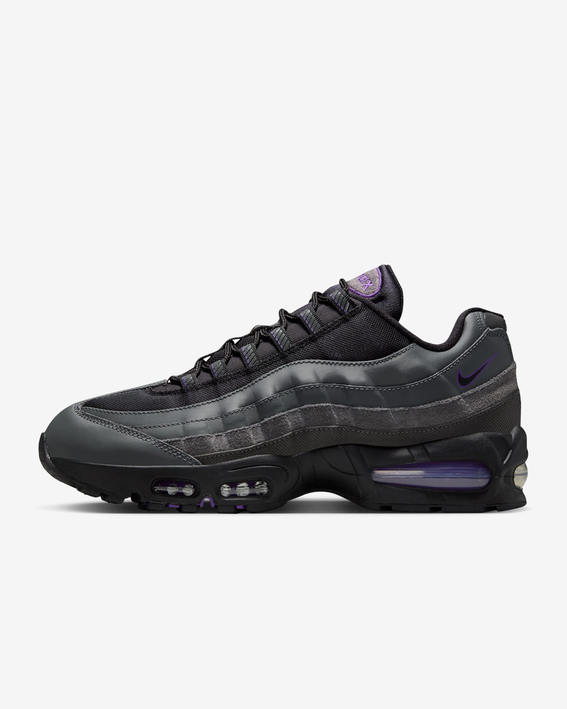 Nike Air Max 95 Big Bubble Schuh (Herren) - Iron Grey/Wild Grape/Weiß/Schwarz