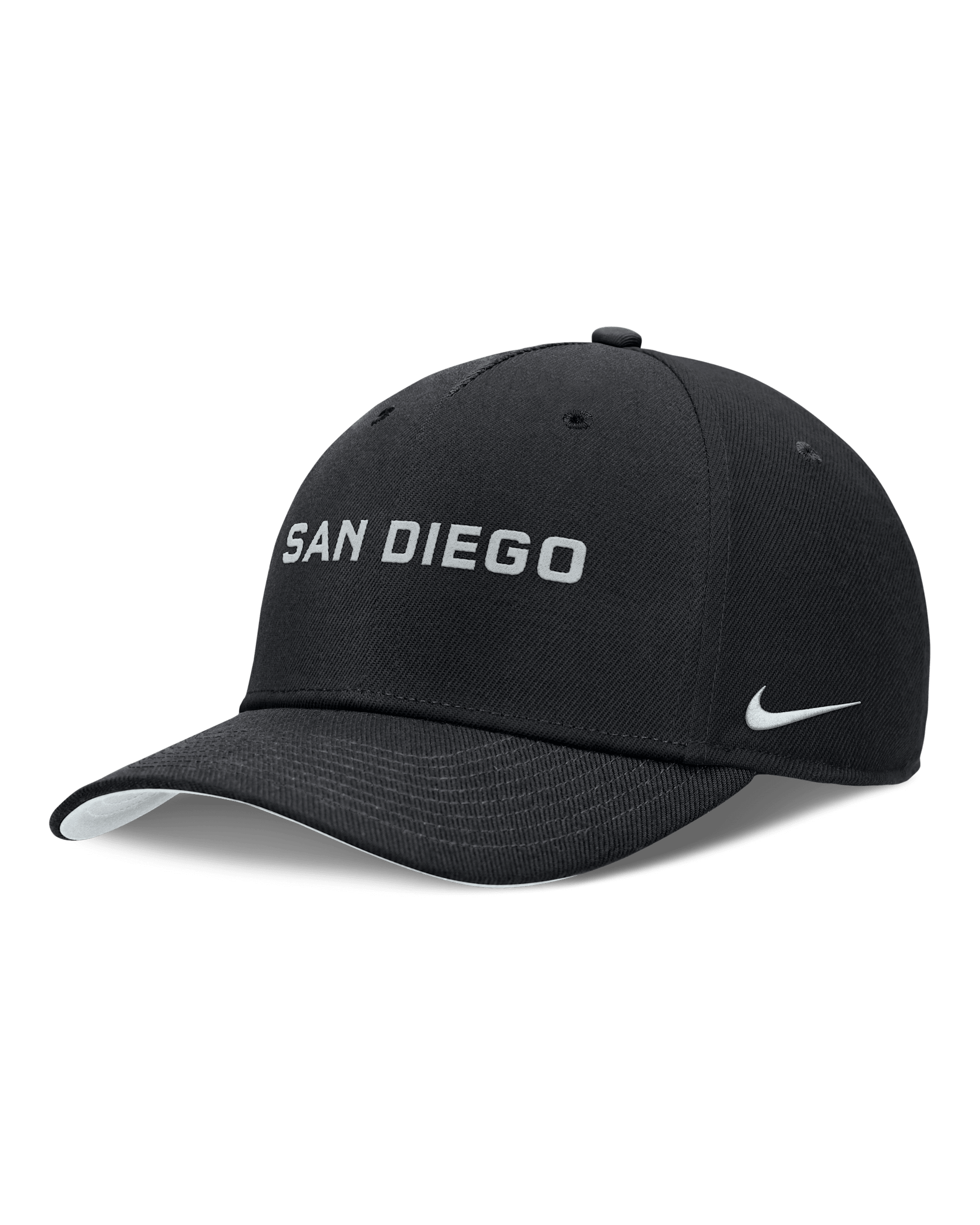 San Diego Padres Rise Men's Nike Dri-FIT MLB Adjustable Hat - Black