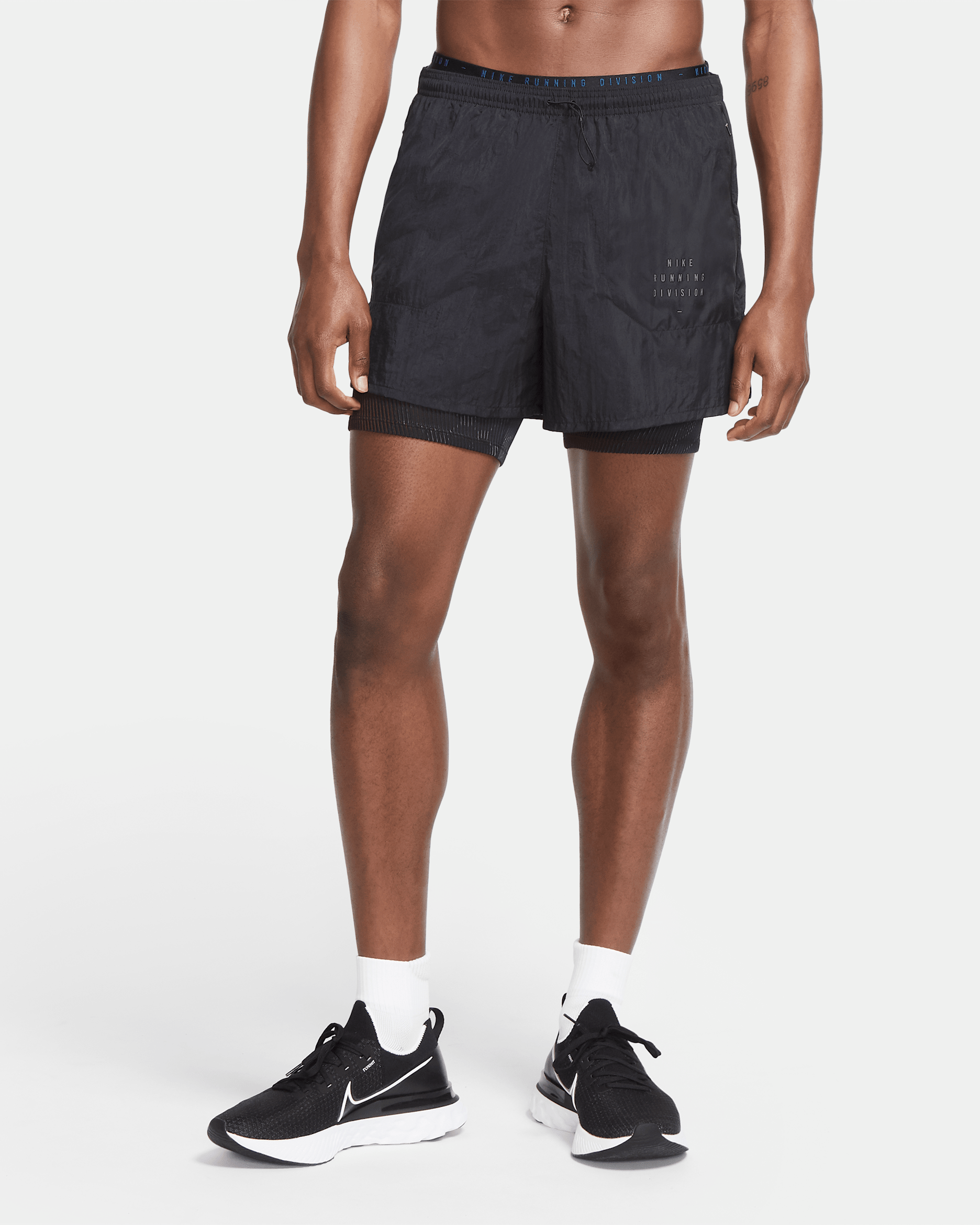 Nike Run Division Men's 3-In-1 Running Shorts - Black/Black