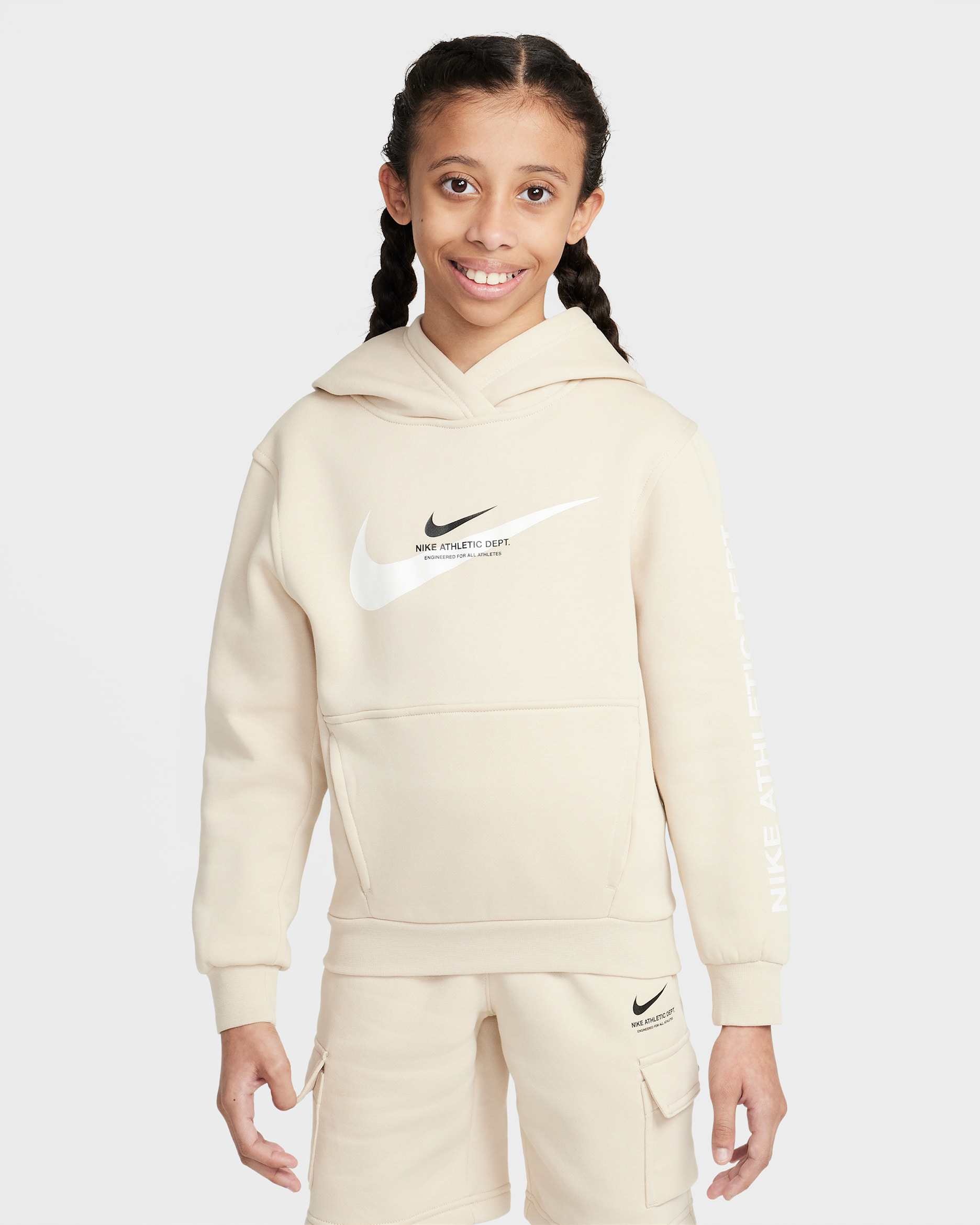 Sweat à capuche en tissu Fleece Nike Sportswear pour ado - Sanddrift