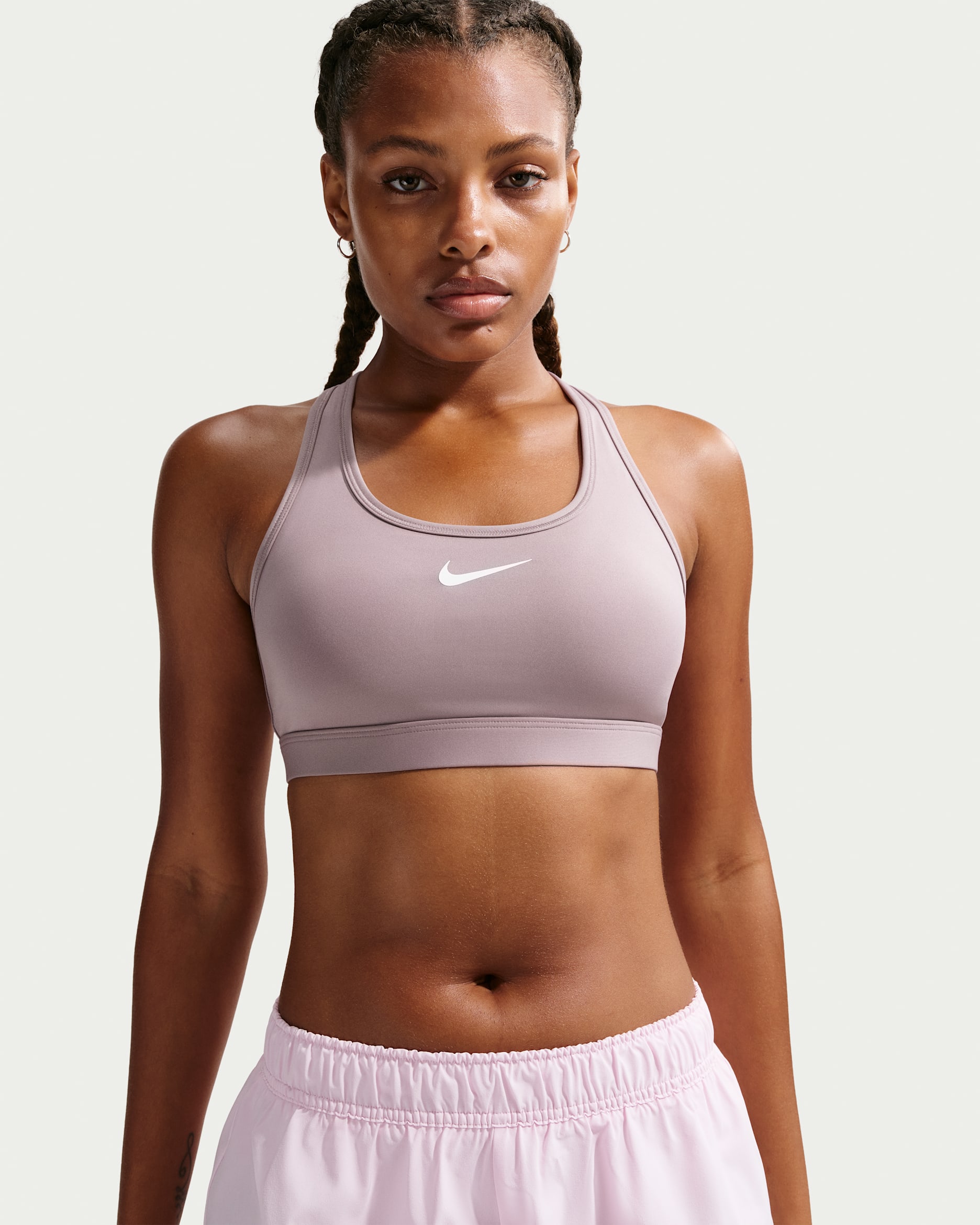 Nike Swoosh Medium-Support Women's Padded Sports Bra - Light Violet Ore/Light Violet Ore/White