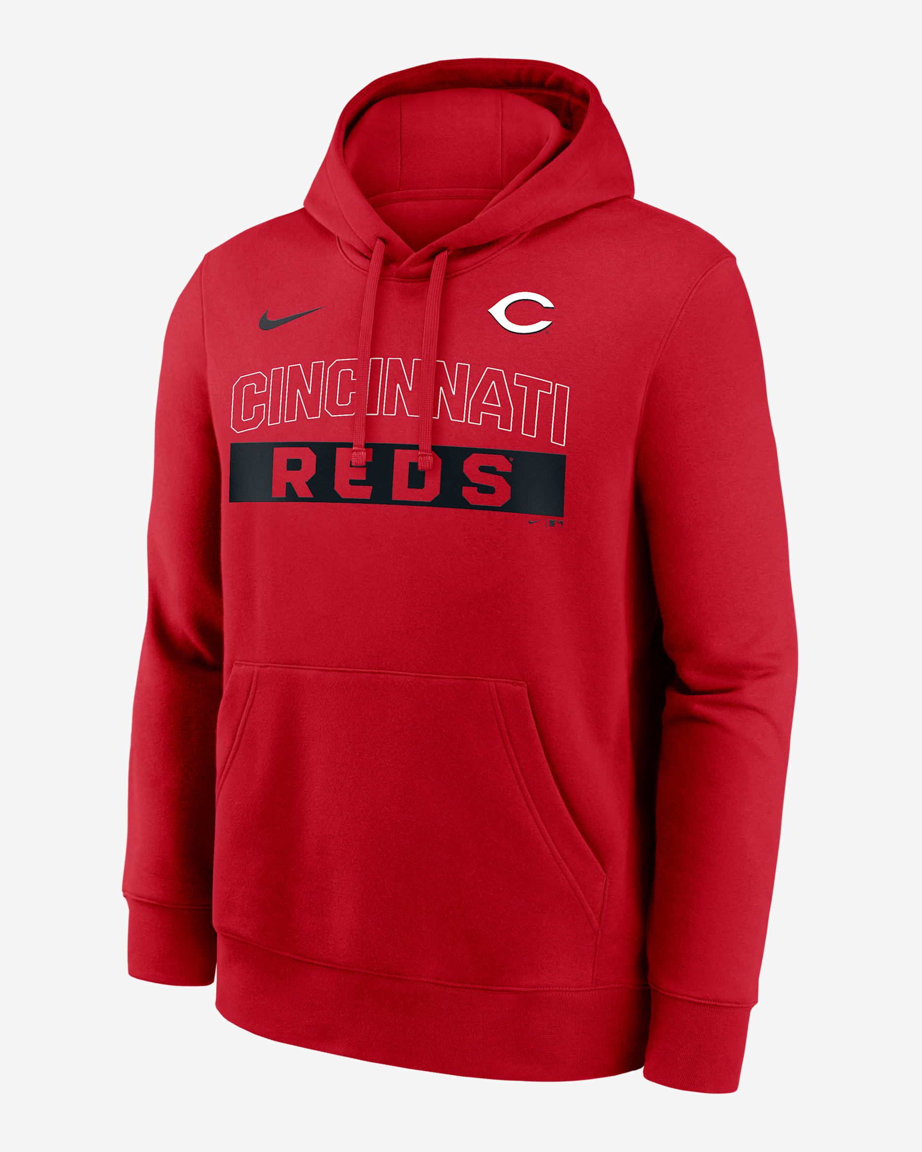 Sudadera con gorro sin cierre Nike de la MLB para hombre Cincinnati Reds Club - Rojo