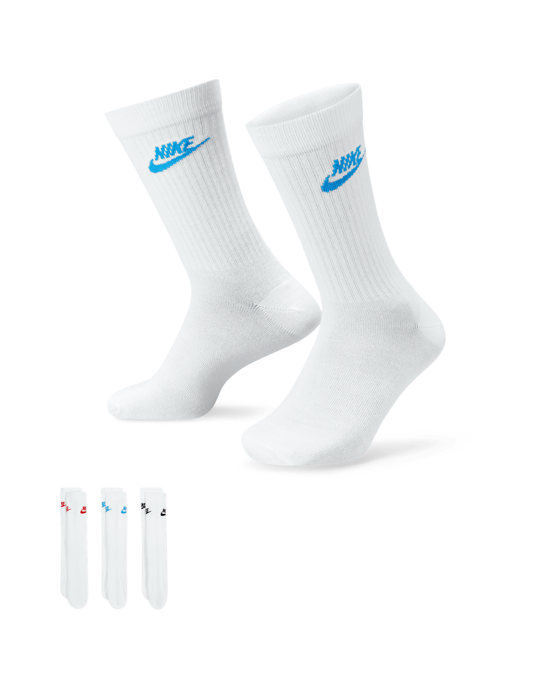 Nike Sportswear Everyday Essential Crew Socks (3 Pairs) - Multi-Colour
