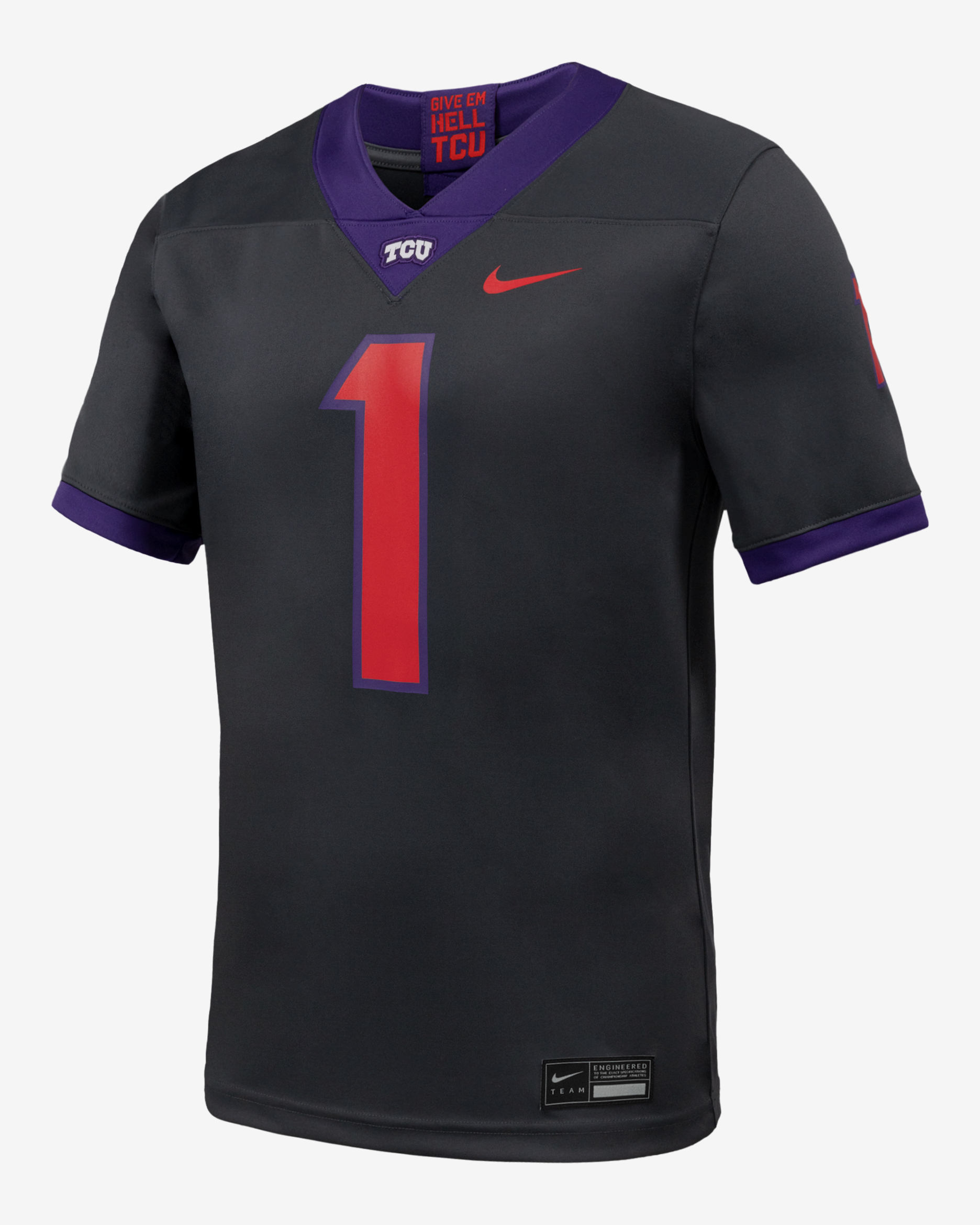 TCU Men's Nike College Football Replica Jersey - Anthracite