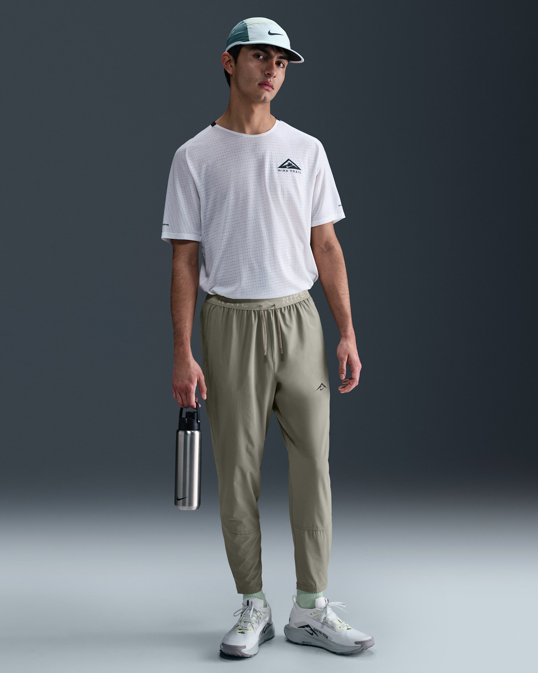 Nike Dawn Range Men's Dri-FIT Running Pants - Light Army/Jade Horizon/Light Army/Black