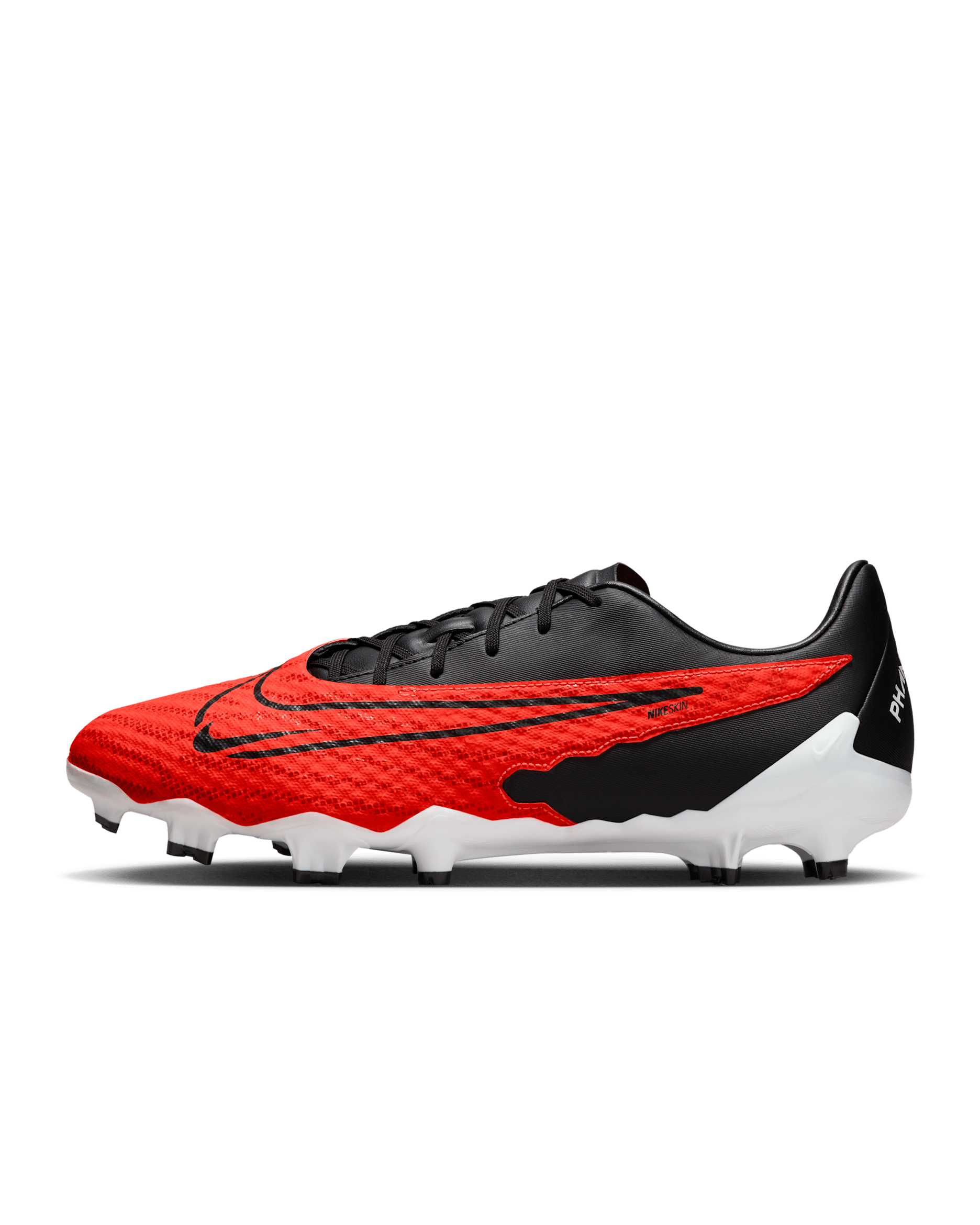 รองเท้าสตั๊ดฟุตบอลไม่หุ้มข้อสำหรับหลายพื้นผิว Nike Phantom GX Academy - Bright Crimson/ขาว/University Red/ดำ
