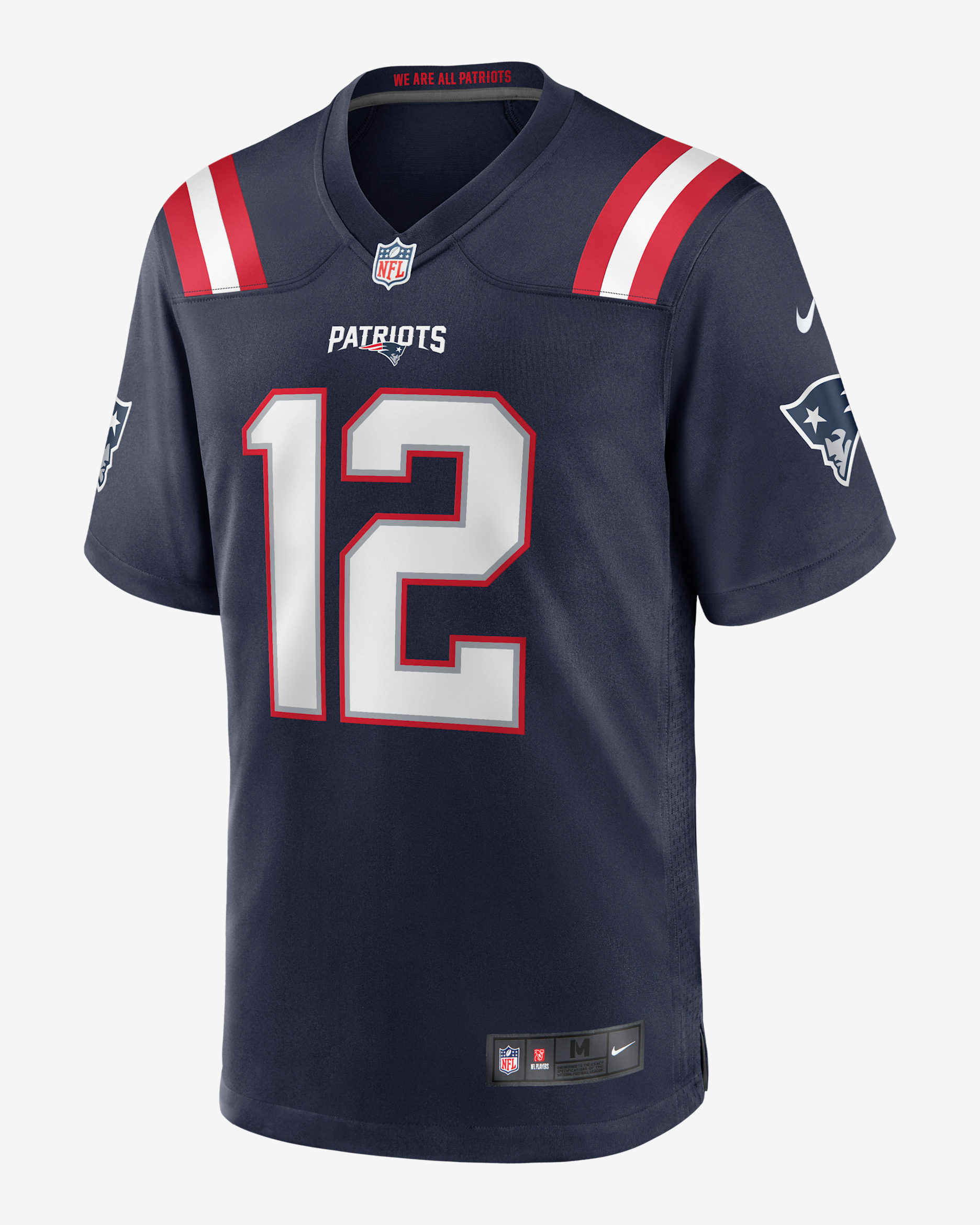 Jersey de juego Nike para hombre Tom Brady New England Patriots - Azul marino universitario