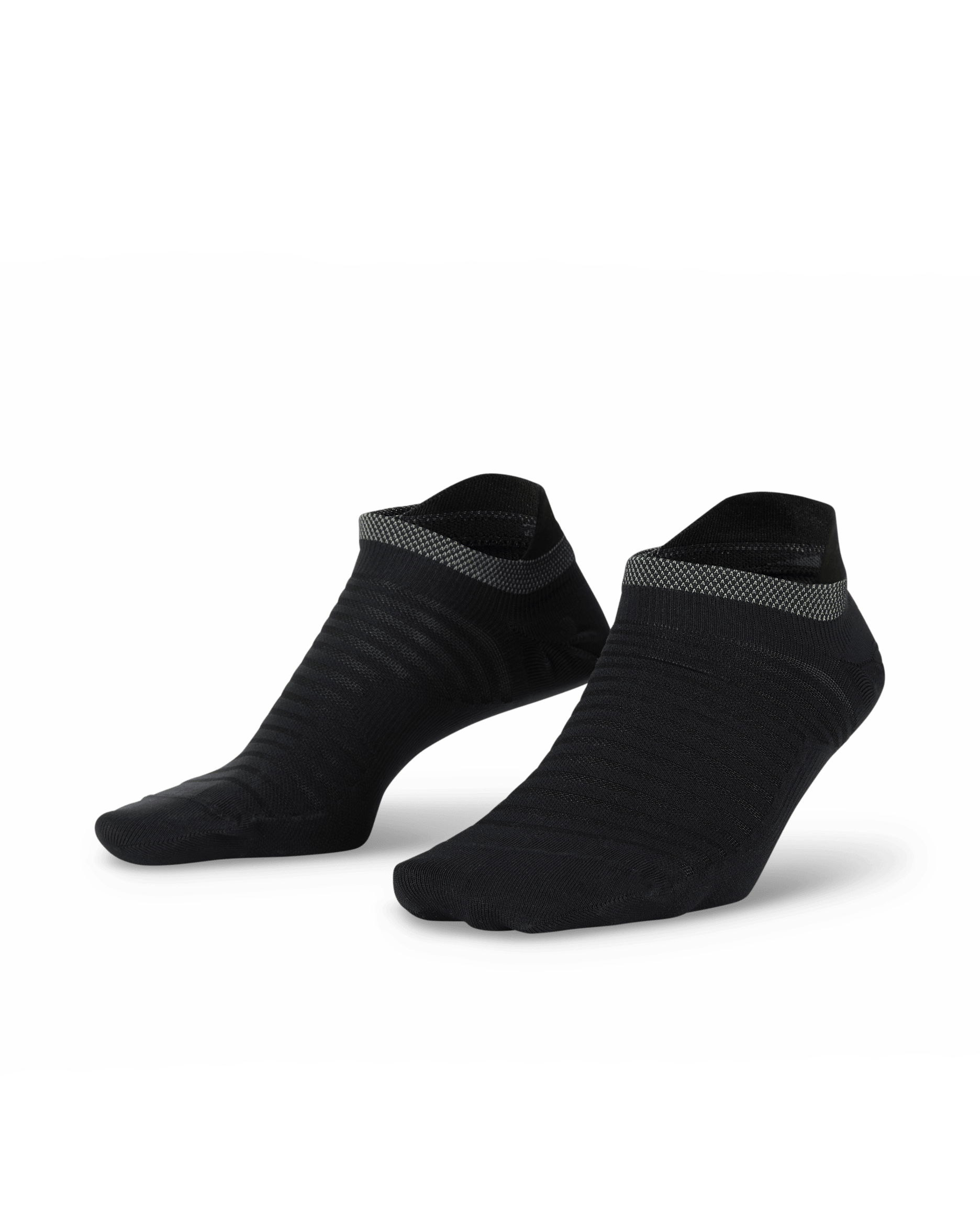 Nike Spark Lightweight No-Show Running Socks - Black/Reflect Silver
