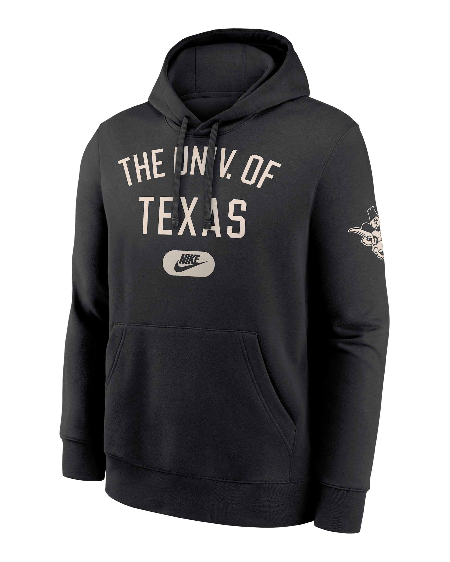 Texas Club Men's Nike College Pullover Hoodie - Black
