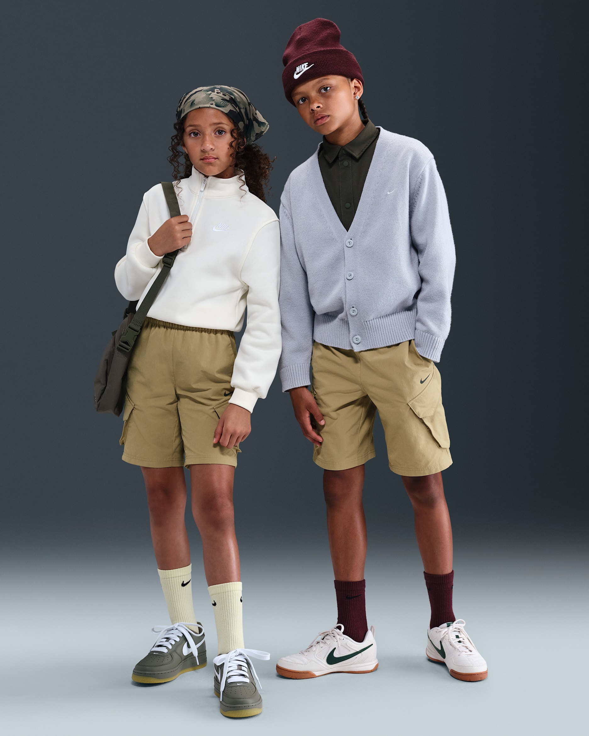 Nike Sportswear City Utility Older Kids' Cargo Shorts - Parachute Beige/Black