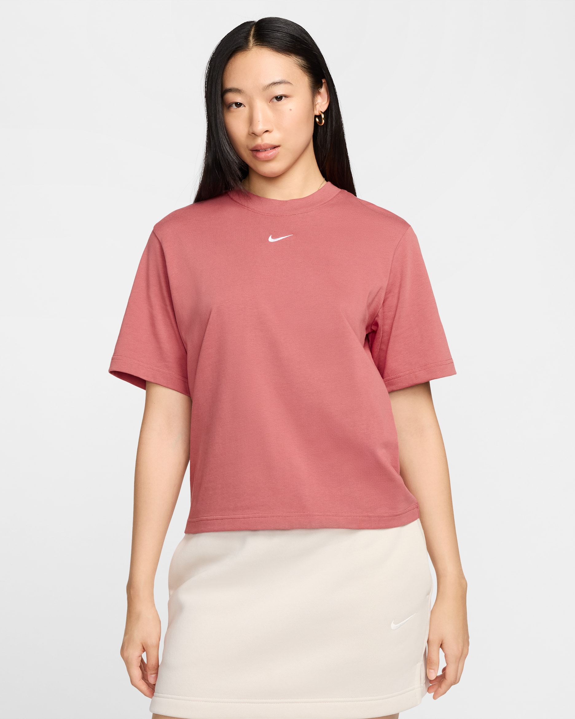 Nike Sportswear Essential Women's Boxy T-Shirt - Canyon Pink/White