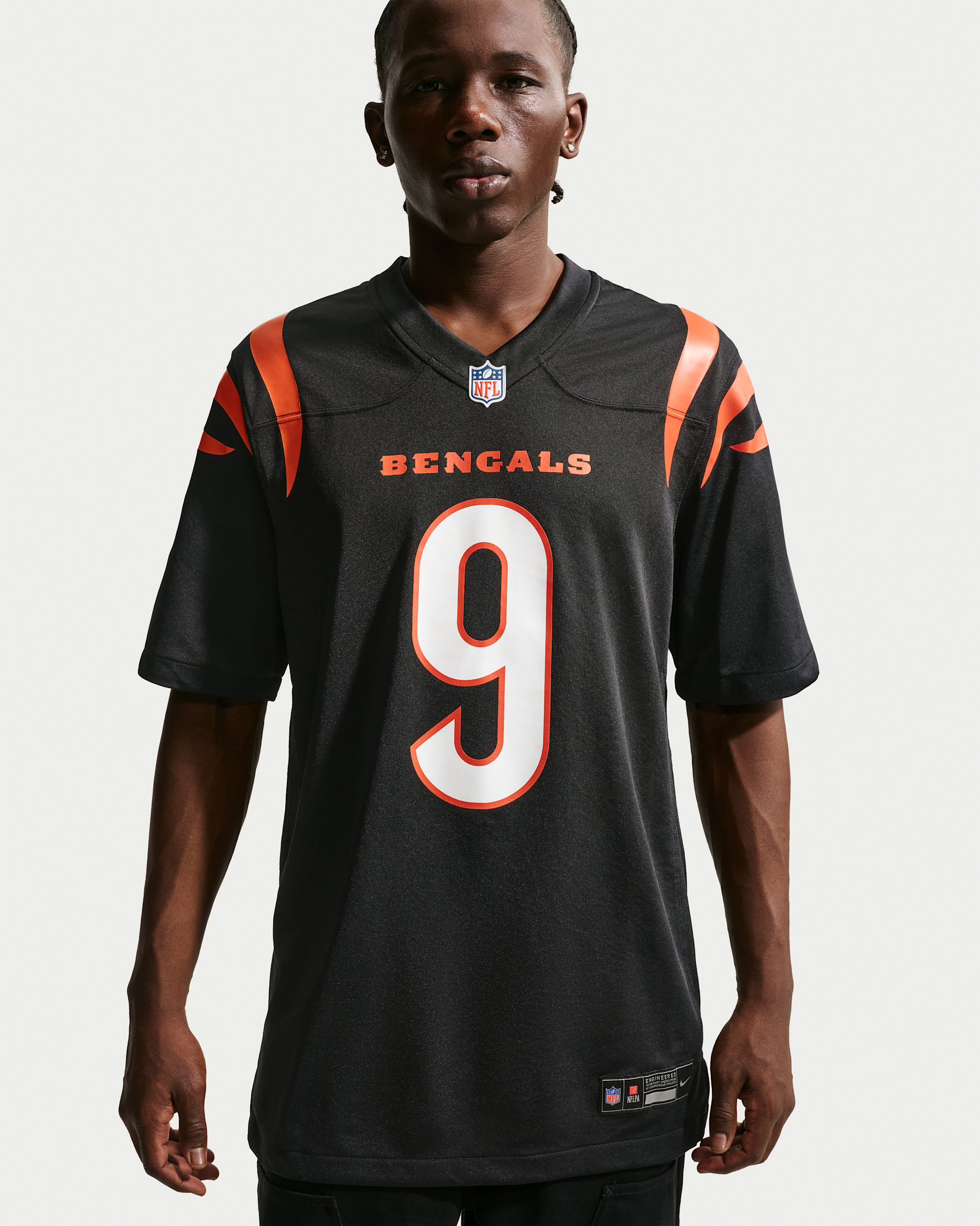 Jersey de fútbol americano Game para hombre NFL Cincinnati Bengals (Joe Burrow) - Negro
