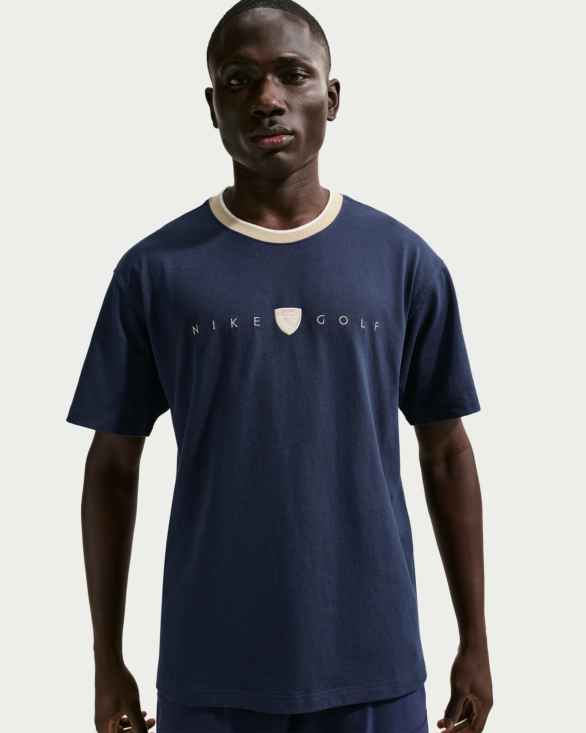 Pánské golfové tričko Nike s volným střihem - College Navy