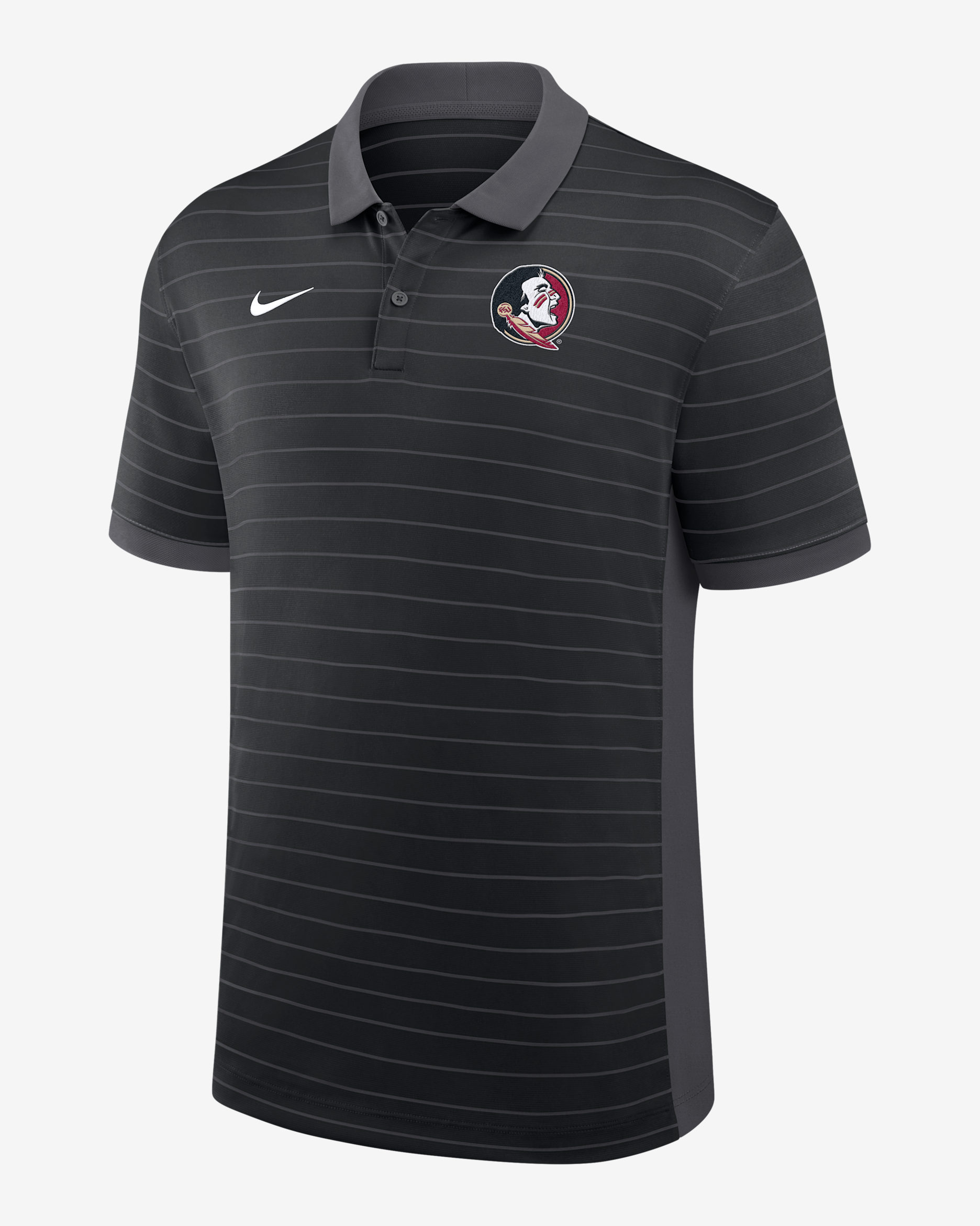 Florida State Sideline Victory Stripe Men's Nike Dri-FIT College Polo - Black