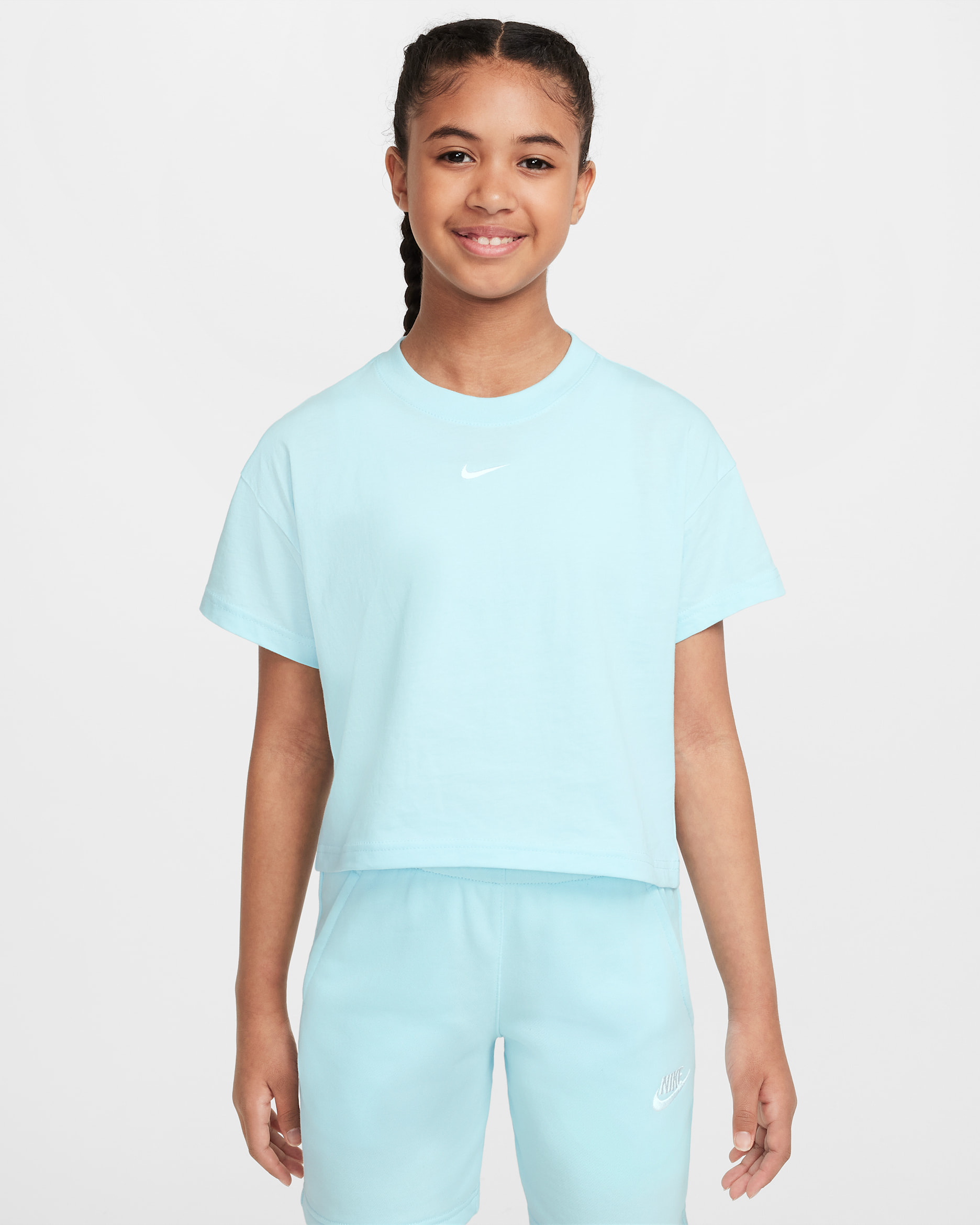 Nike Sportswear Essential Big Kids' (Girls') T-Shirt - Glacier Blue