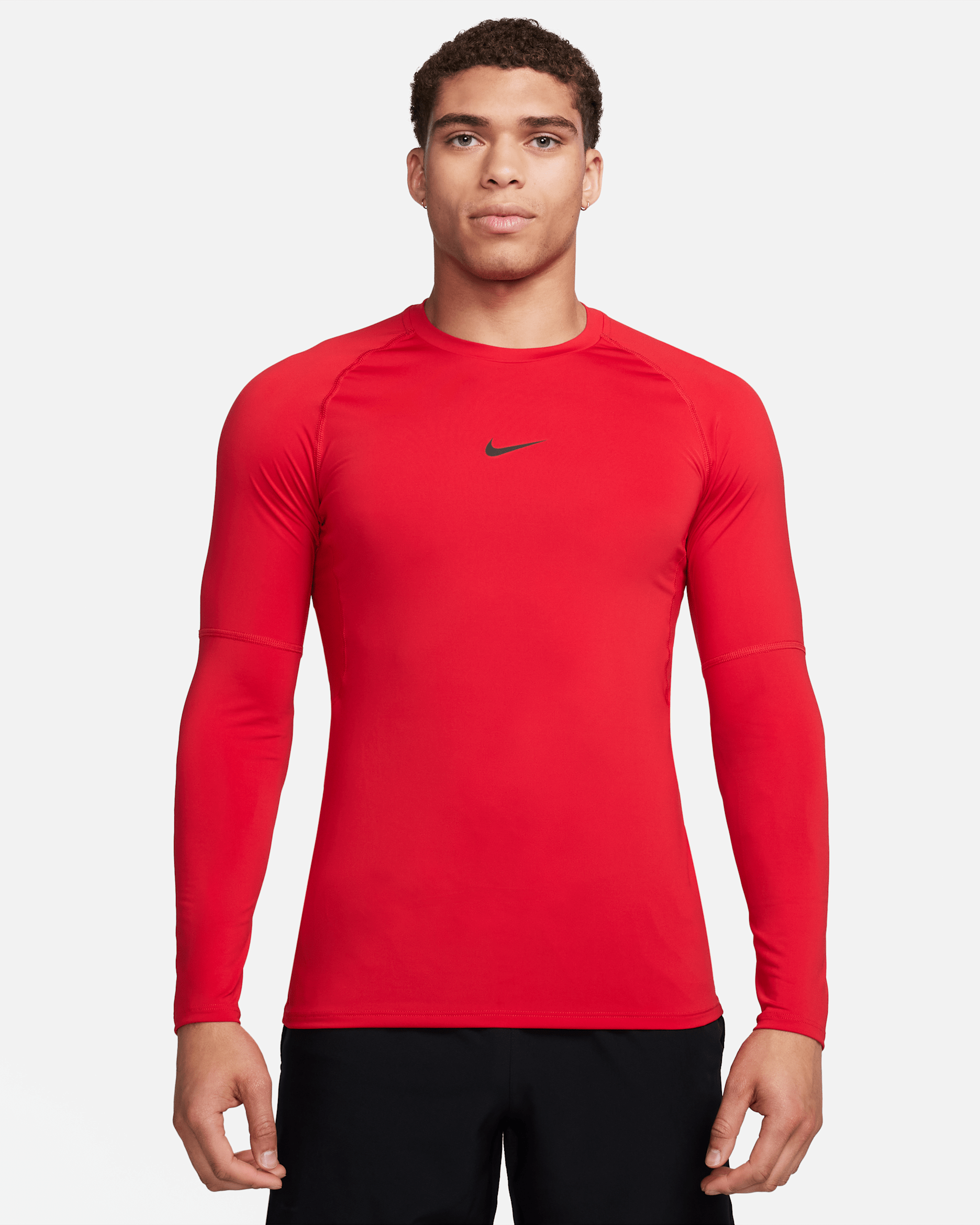 Playera de fitness slim de manga larga Dri-FIT para hombre Nike Pro - Rojo universitario/Negro