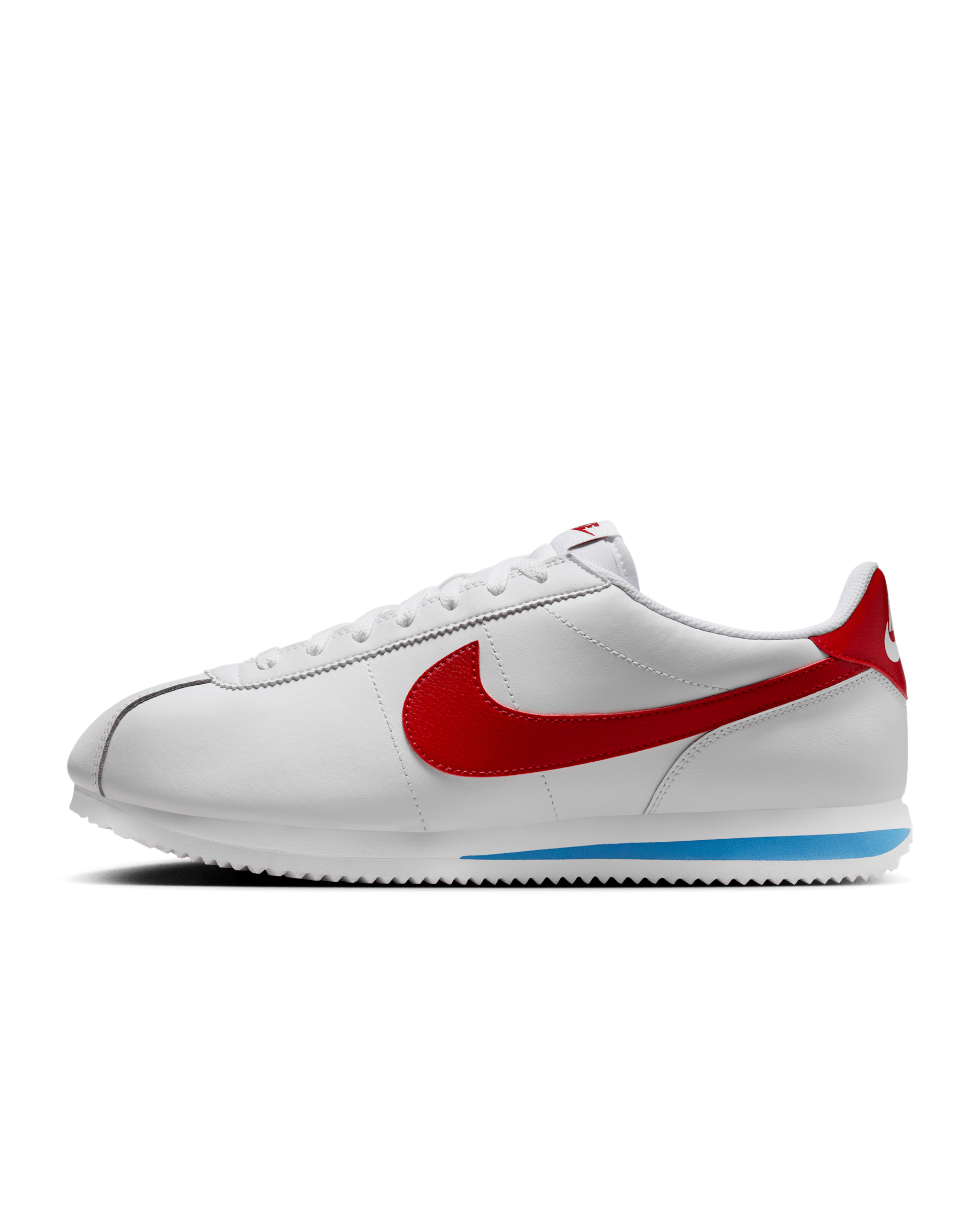 Nike Cortez Leather Men's Shoes - White/Varsity Blue/Varsity Red