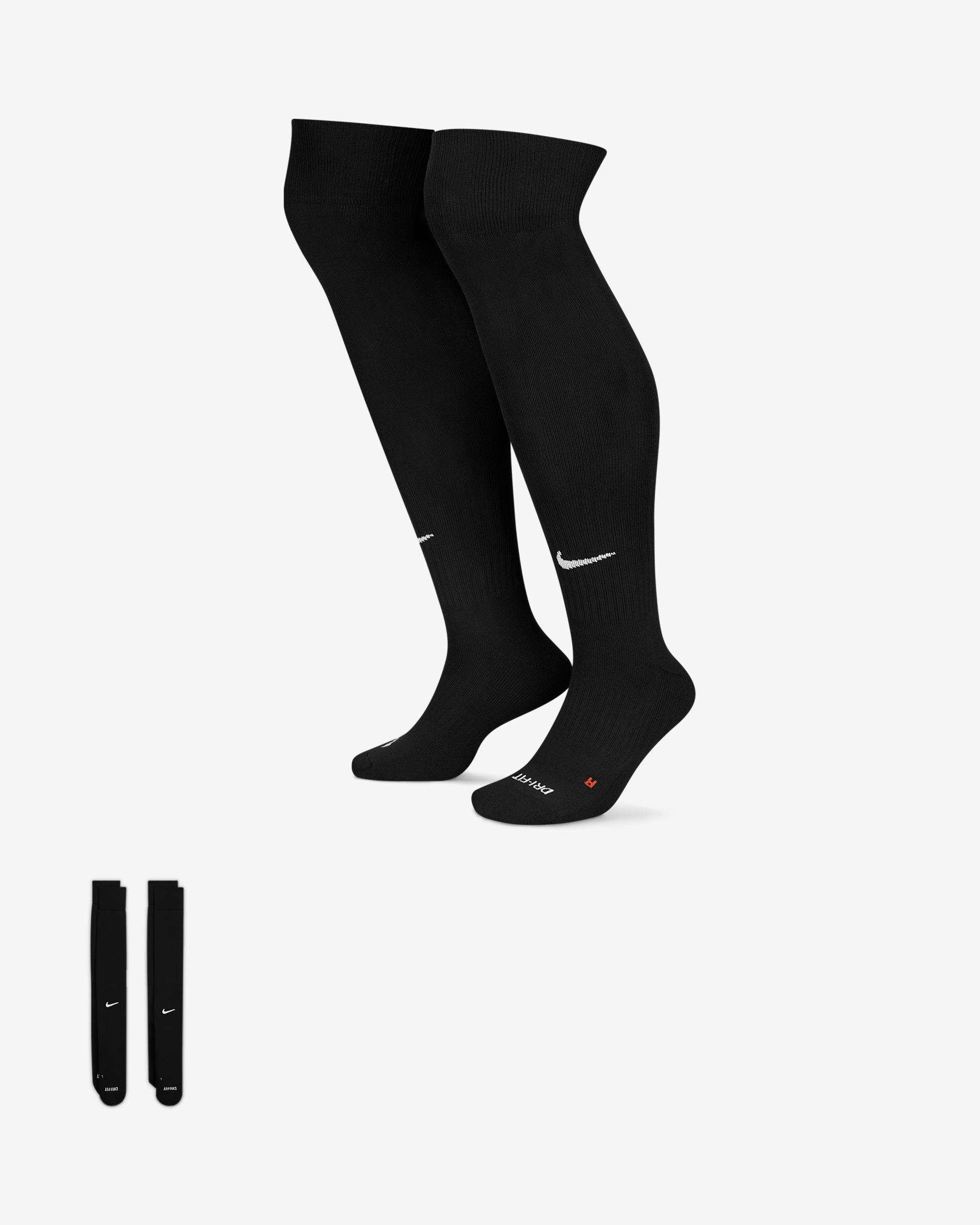 Nike Baseball/Softball Over-the-Calf Socks (2 Pairs) - Black/White
