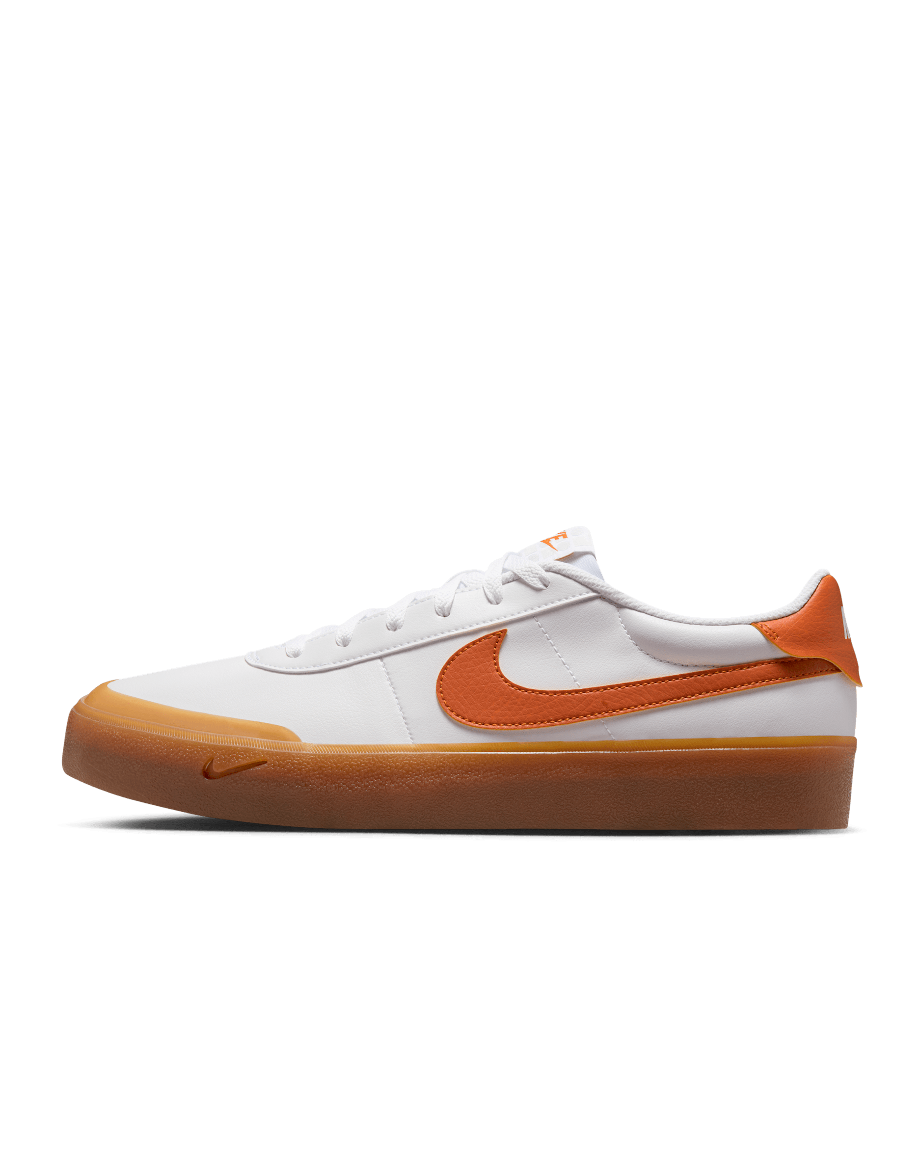 Tenis para hombre Nike Court Shot - Blanco/Marrón medio goma/Platino puro/Naranja fogata
