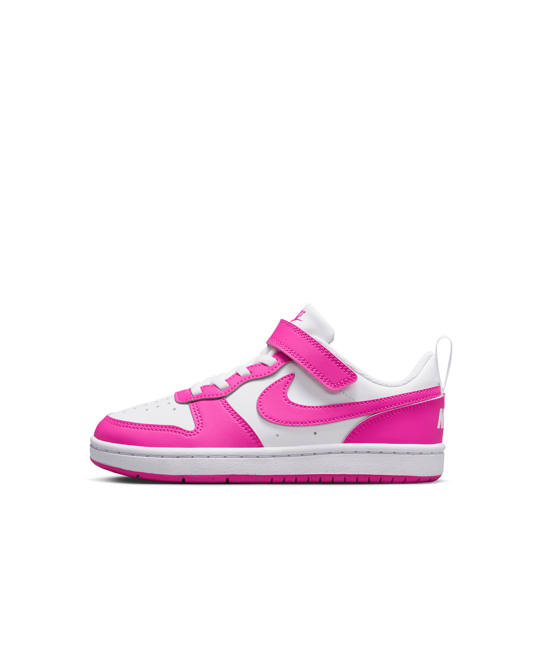 Nike Court Borough Low Recraft Little Kids' Shoes - White/Laser Fuchsia