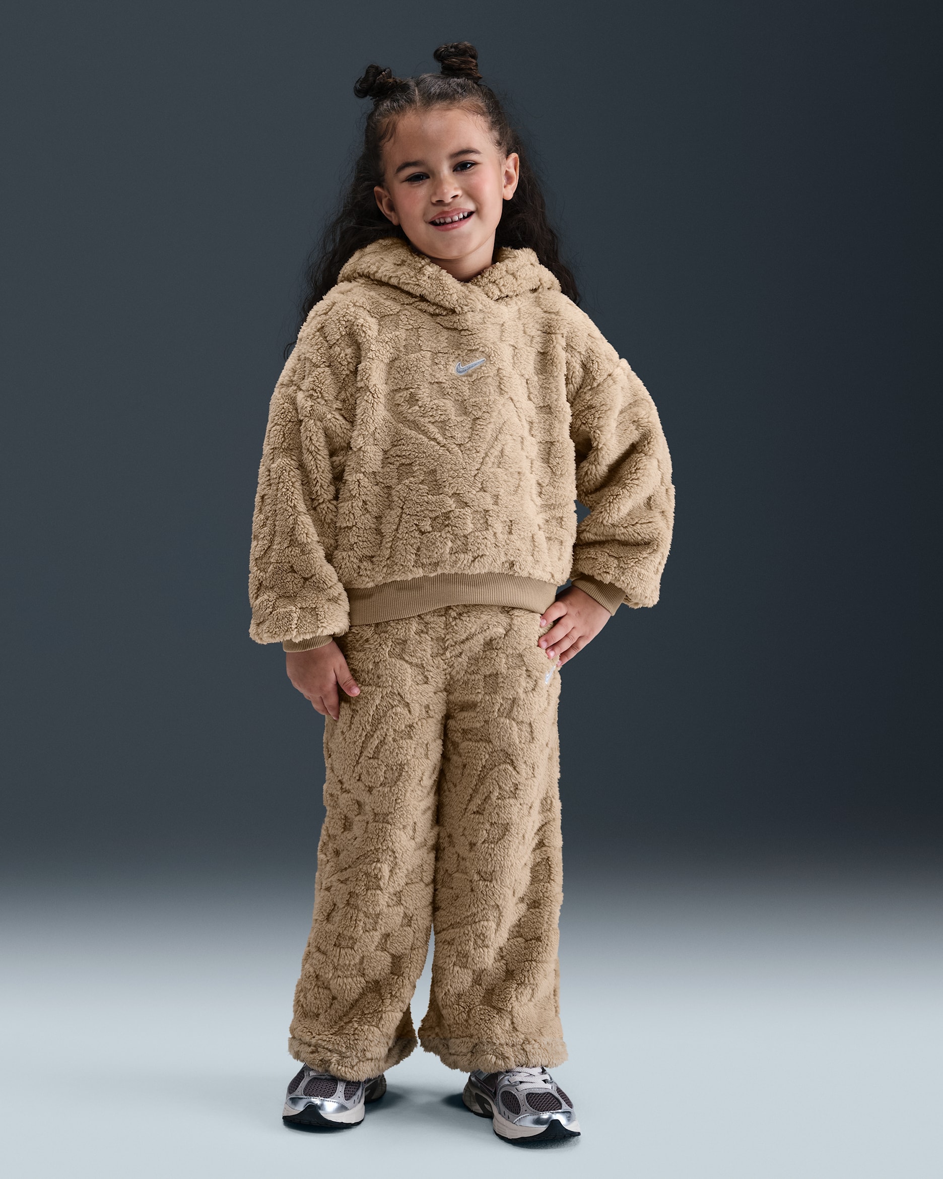 Nike Cozy Little Kids' Pullover Hoodie and Pants Set - Hemp